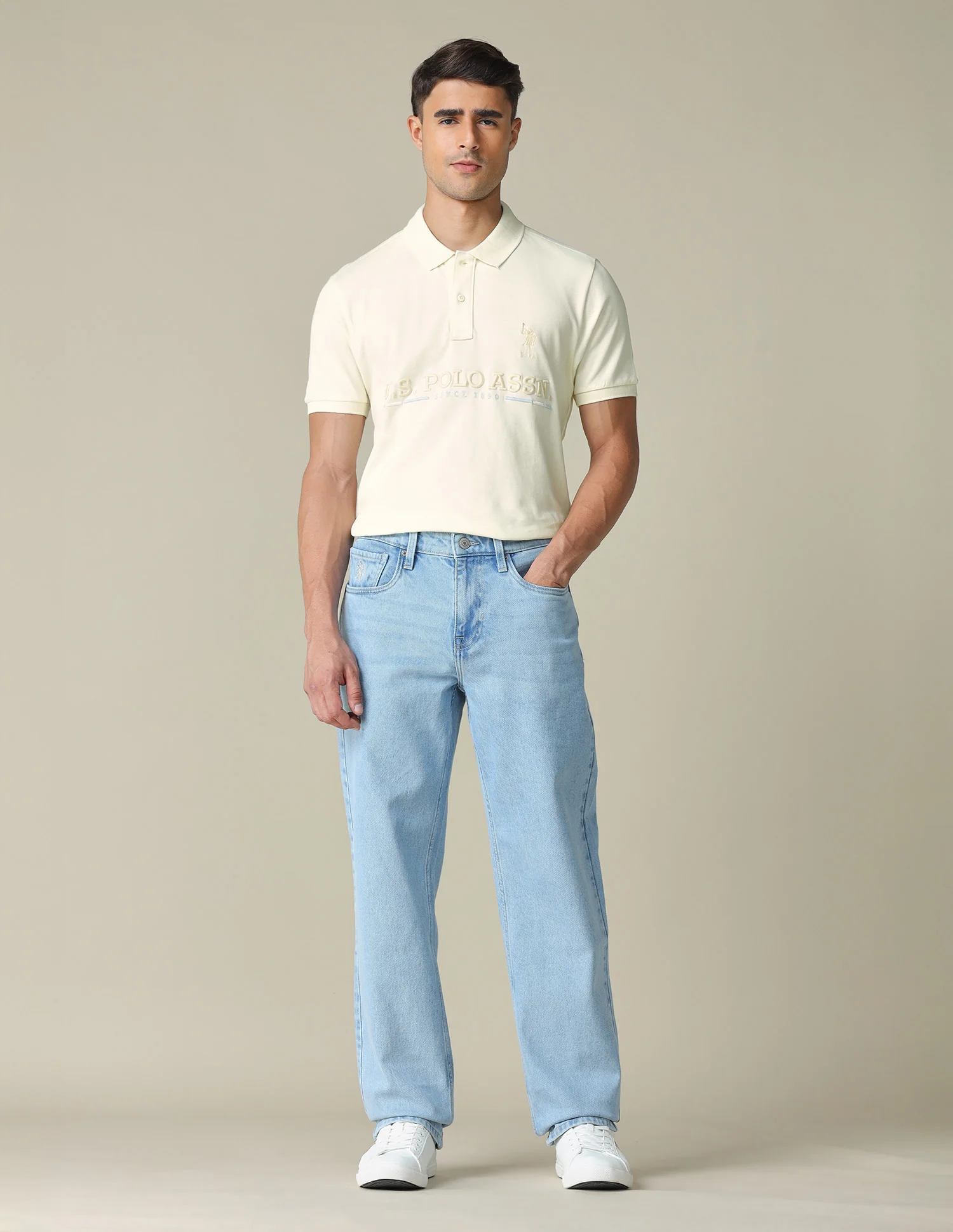 Brand Embroidered Regular Fit Polo Shirt - Image 3