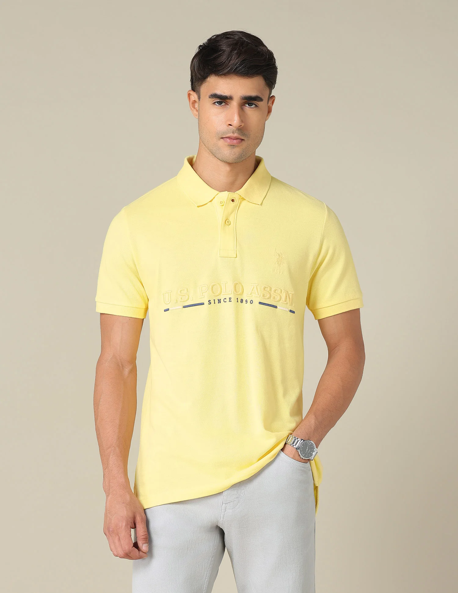 Brand Embroidered Regular Fit Polo Shirt - Image 6