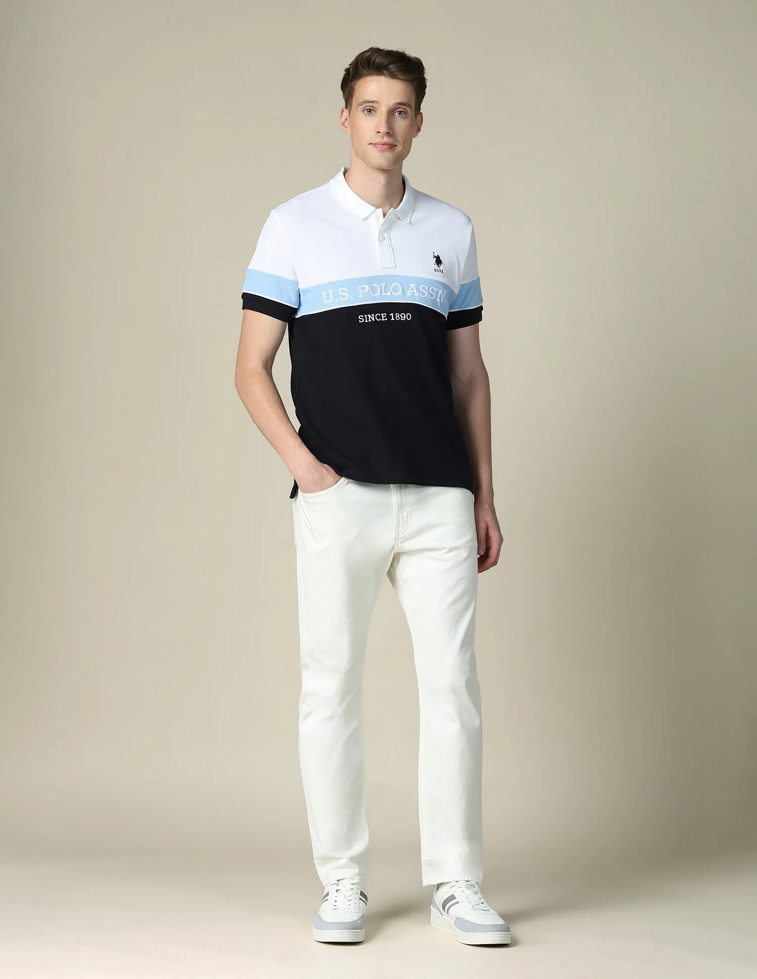 Brand Embroidered Regular Fit Polo Shirt - Image 3