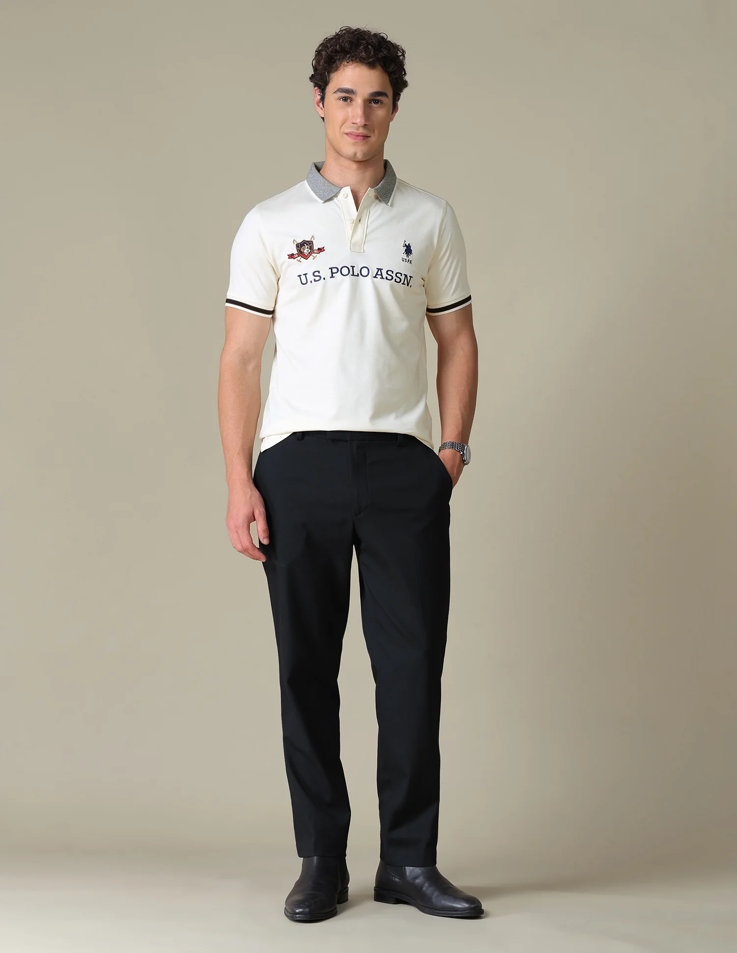 Brand Embroidered Regular Fit Polo Shirt - Image 3