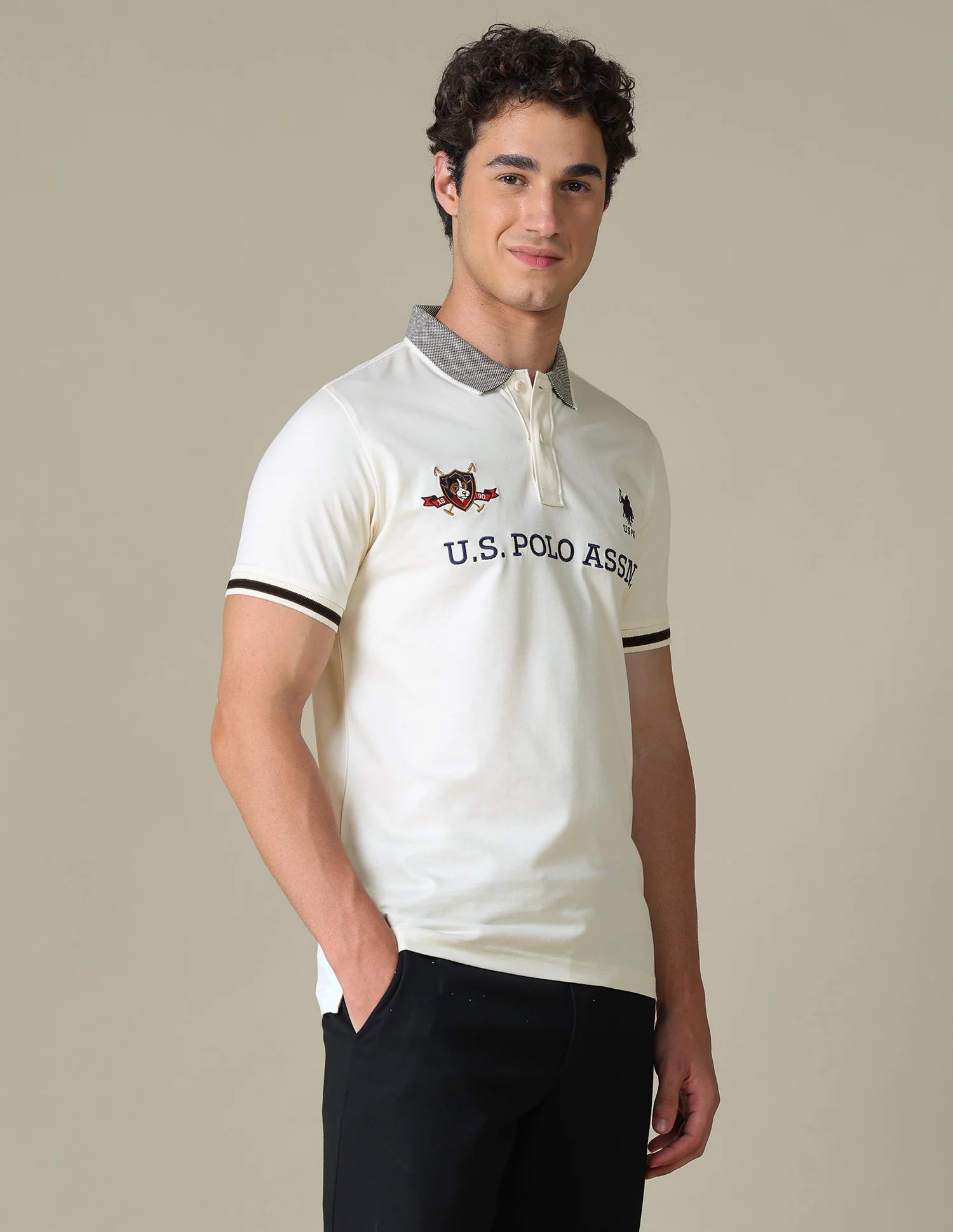 Brand Embroidered Regular Fit Polo Shirt - Image 4