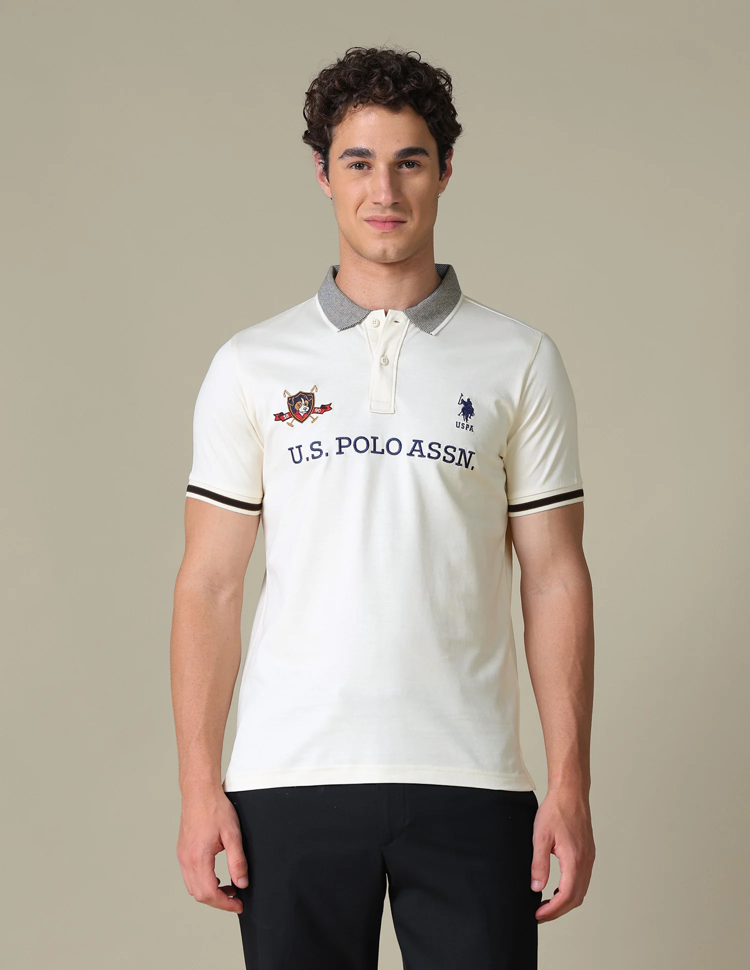 Brand Embroidered Regular Fit Polo Shirt - Image 6