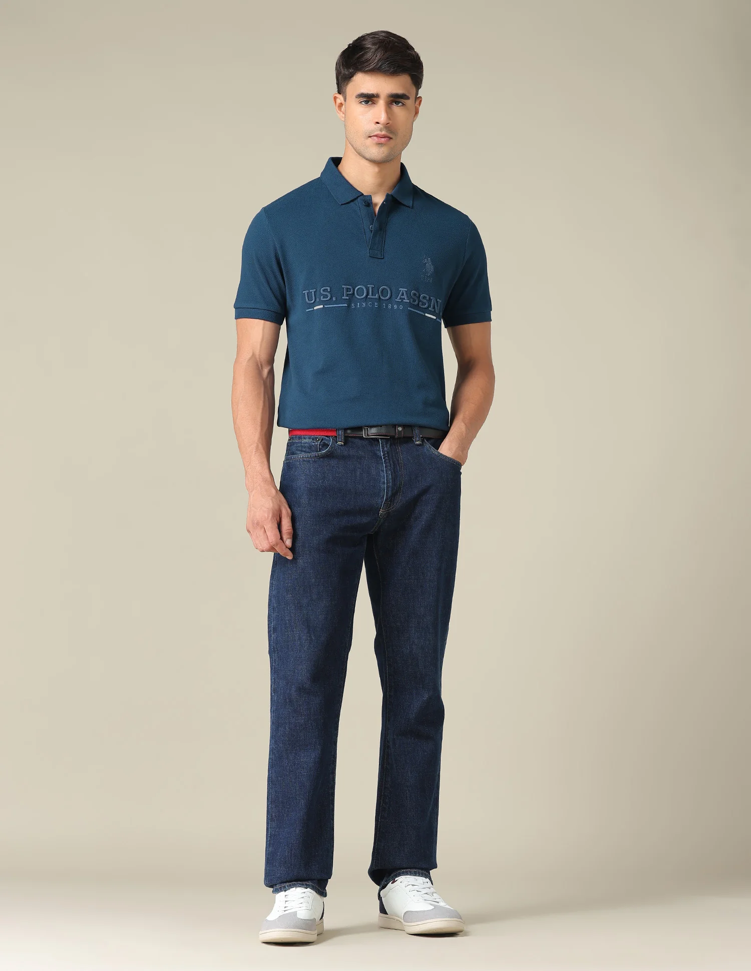 Brand Embroidered Regular Fit Polo Shirt - Image 3