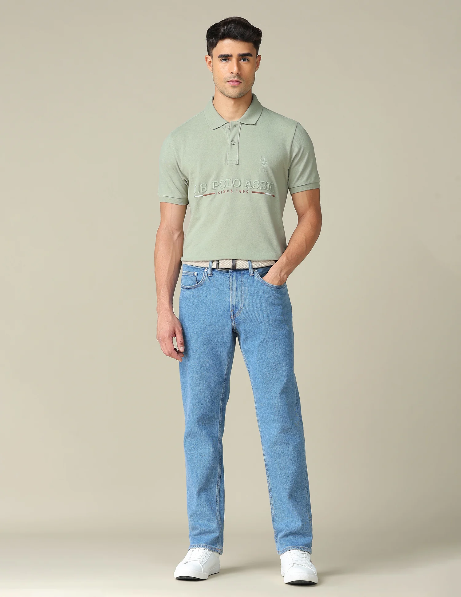 Brand Embroidered Regular Fit Polo Shirt - Image 3