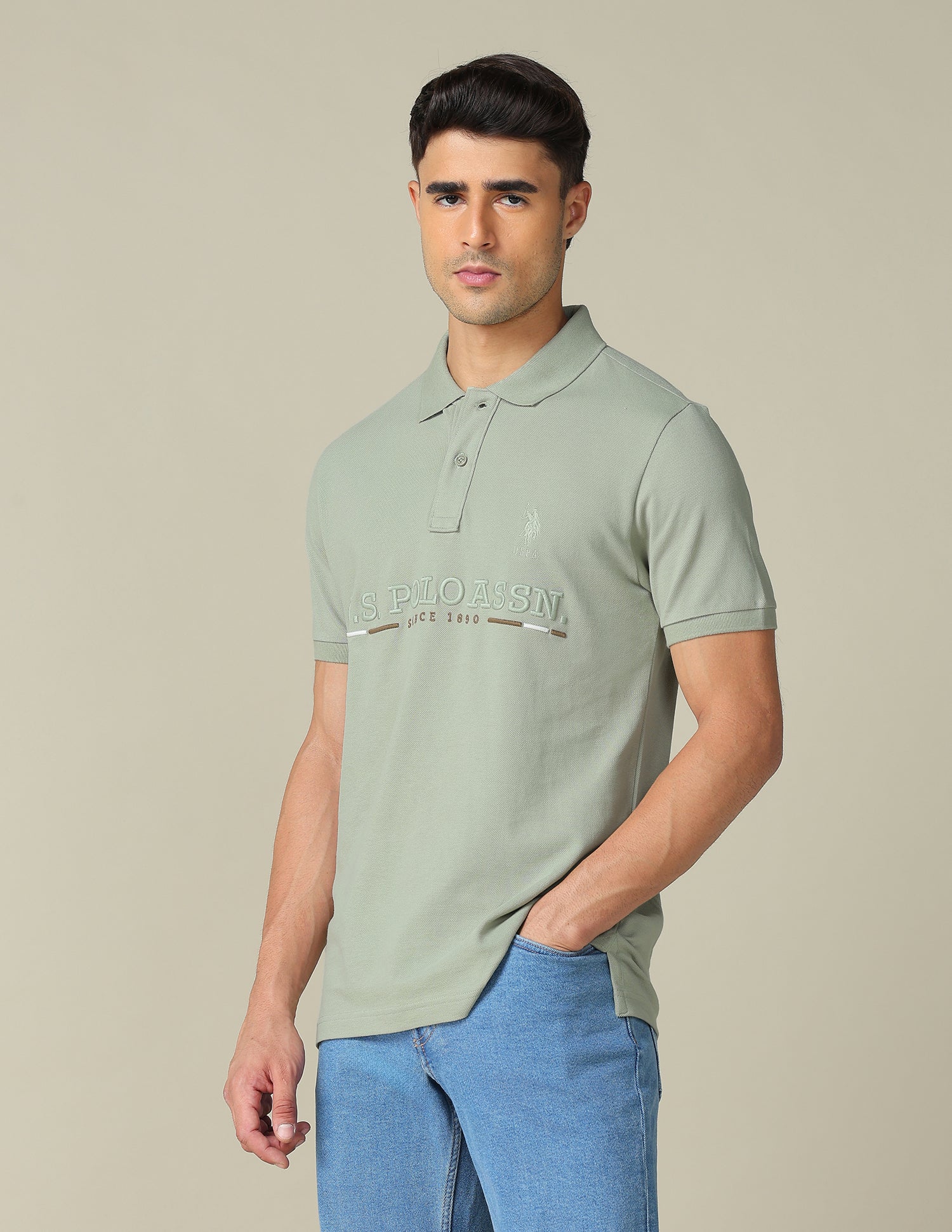 Brand Embroidered Regular Fit Polo Shirt - Image 4