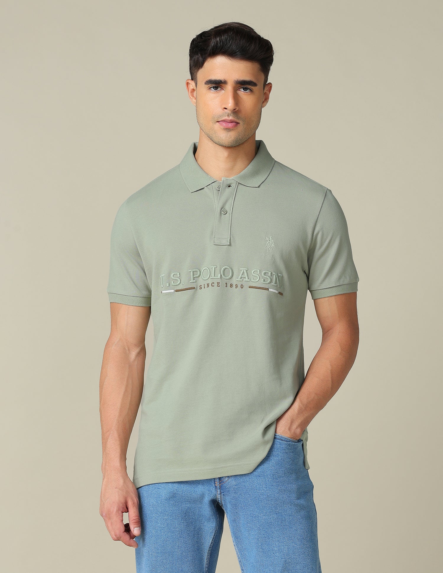 Brand Embroidered Regular Fit Polo Shirt - Image 6