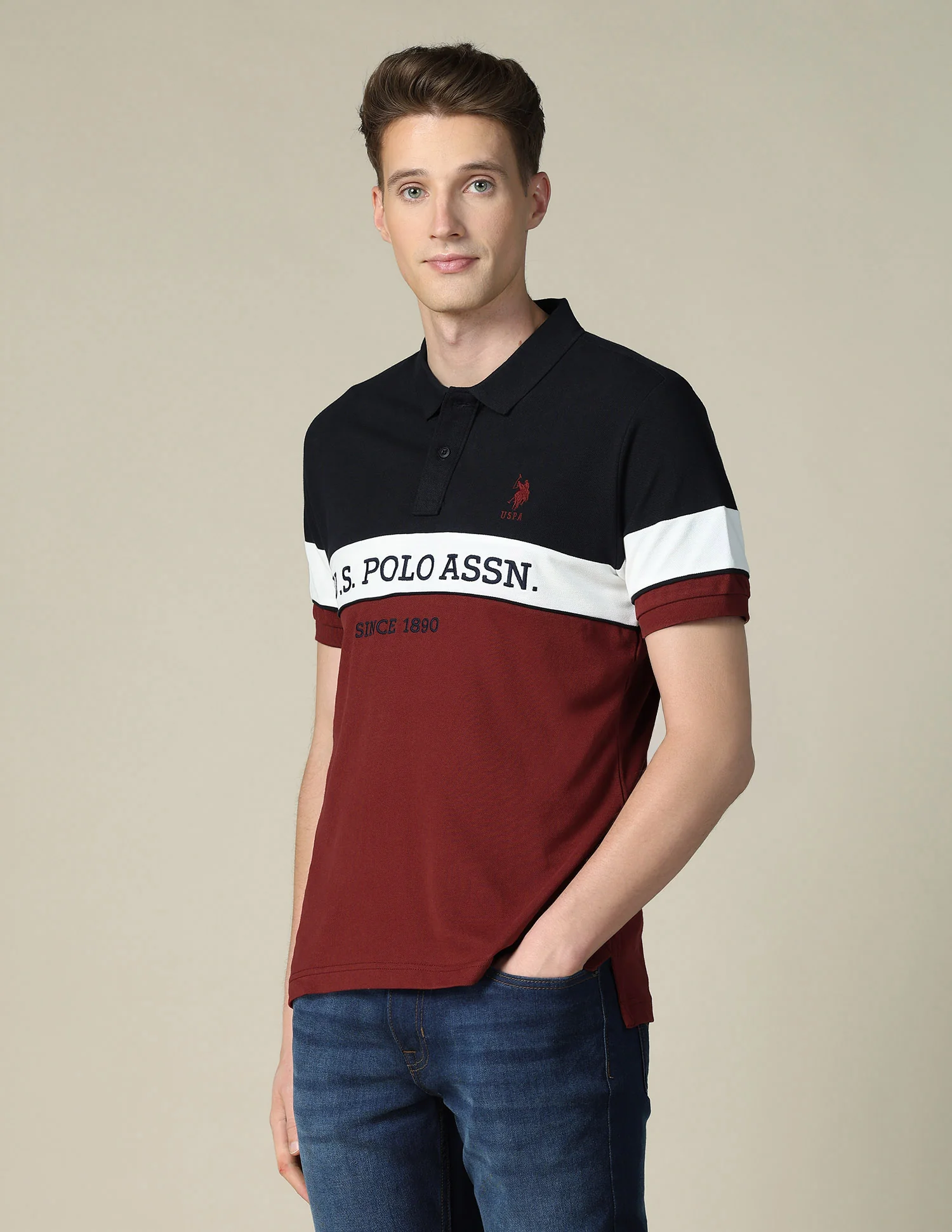 Brand Embroidered Regular Fit Polo Shirt - Image 4