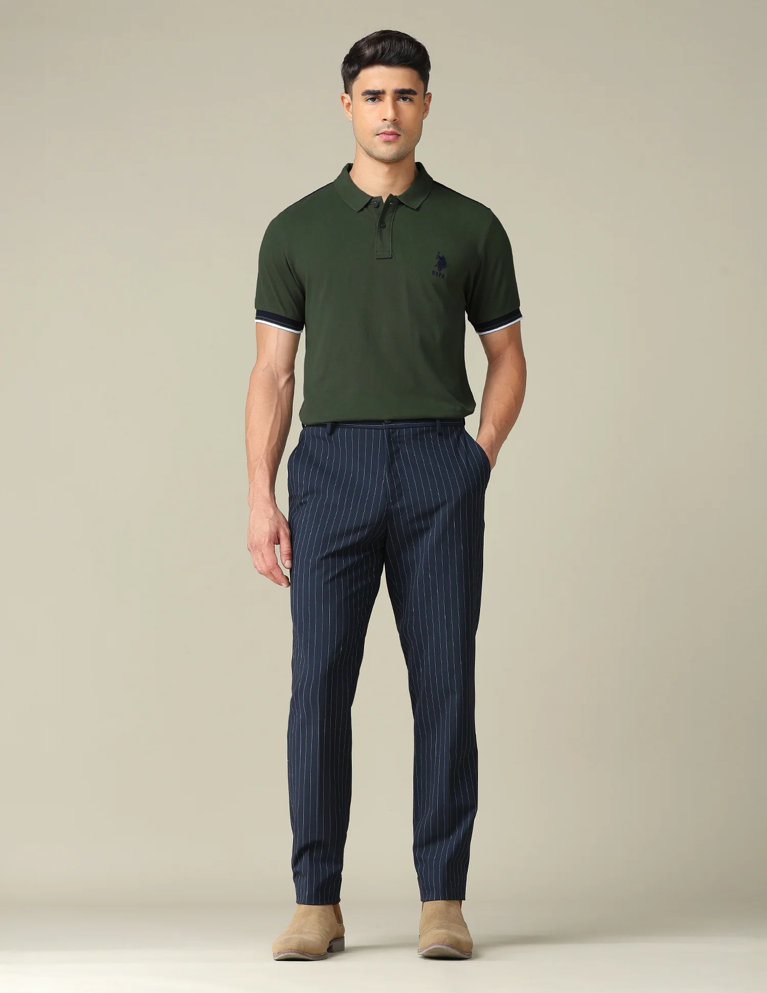 Brand Embroidered Regular Fit Polo Shirt - Image 3