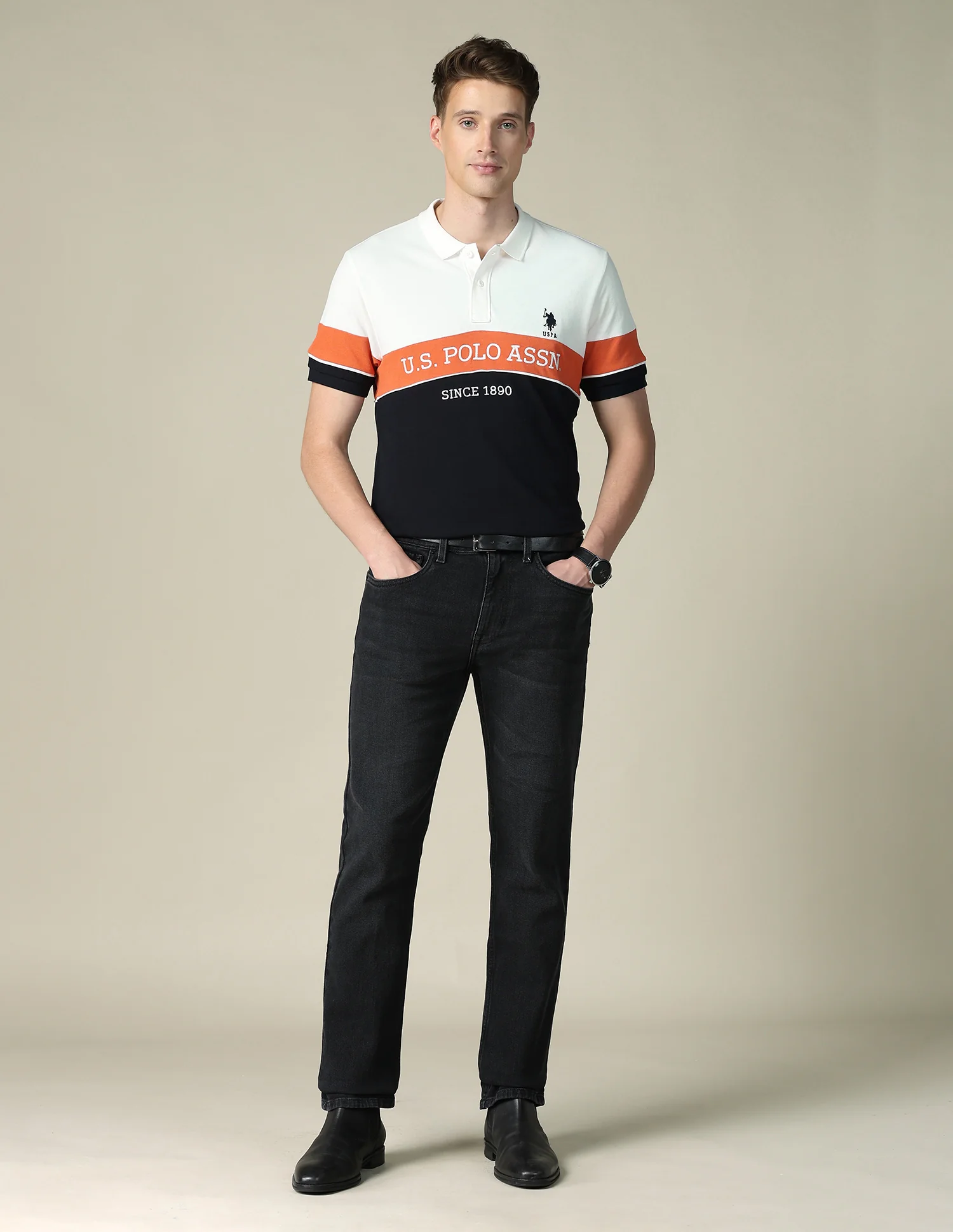 Brand Embroidered Regular Fit Polo Shirt - Image 3