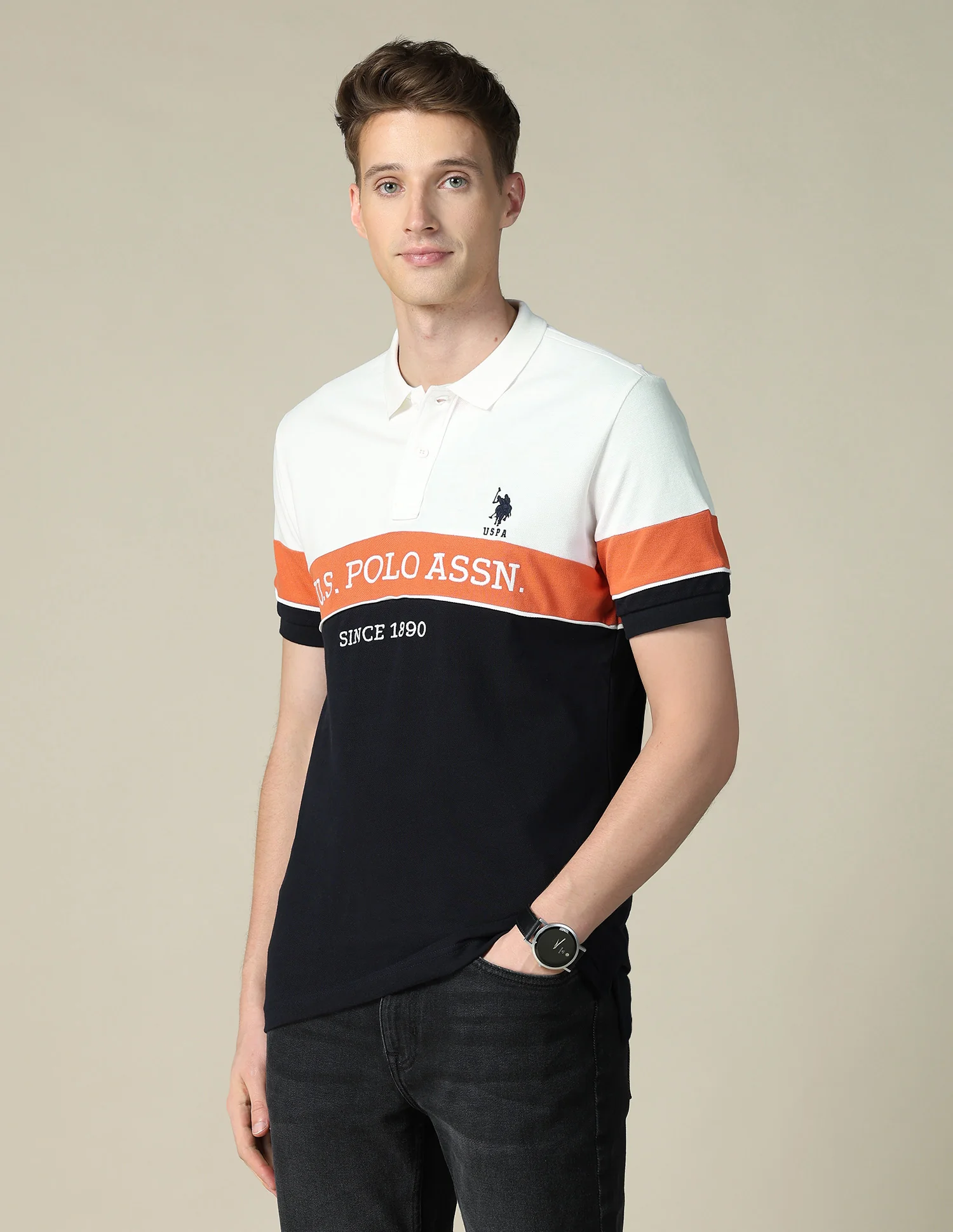 Brand Embroidered Regular Fit Polo Shirt - Image 4
