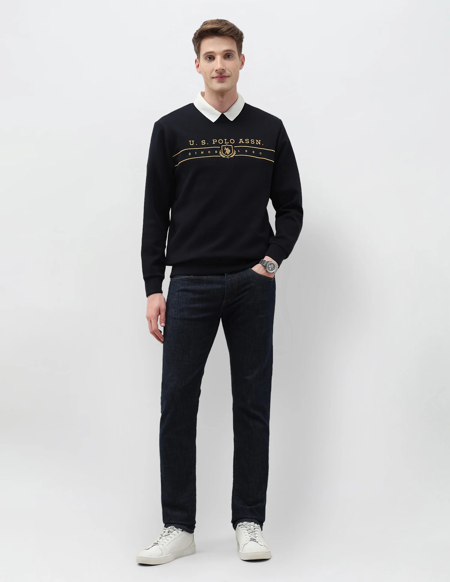 Brand Embroidered Regular Fit Sweatshirt - Image 3