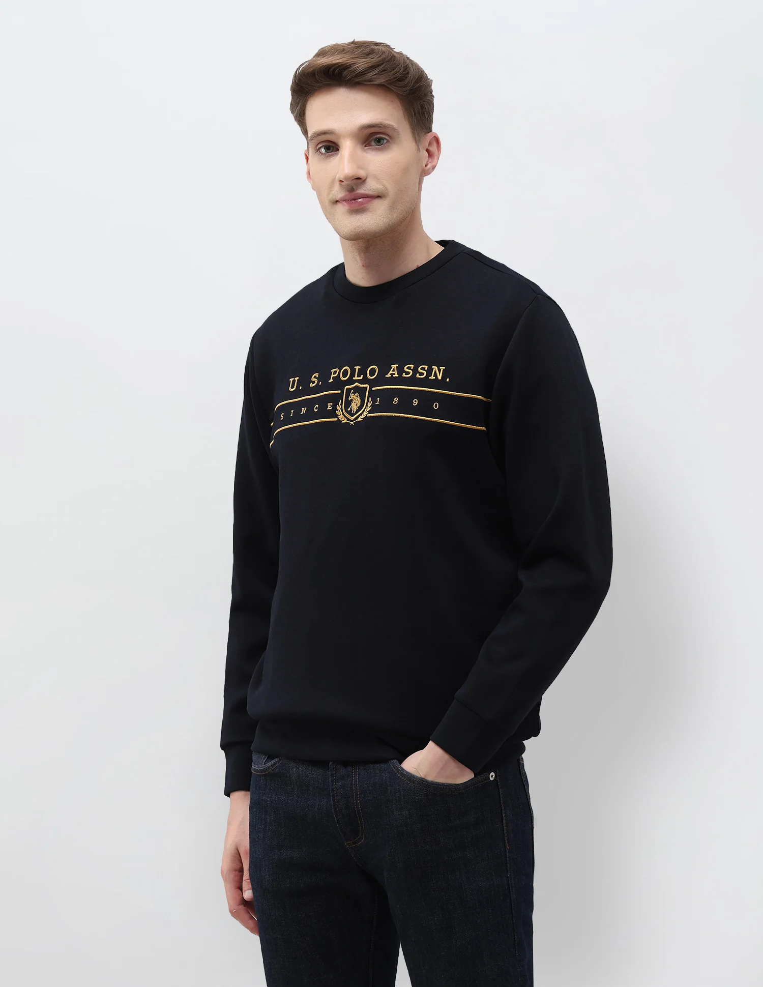 Brand Embroidered Regular Fit Sweatshirt - Image 4