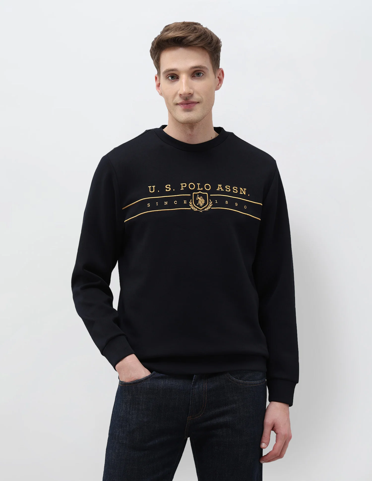 Brand Embroidered Regular Fit Sweatshirt - Image 6