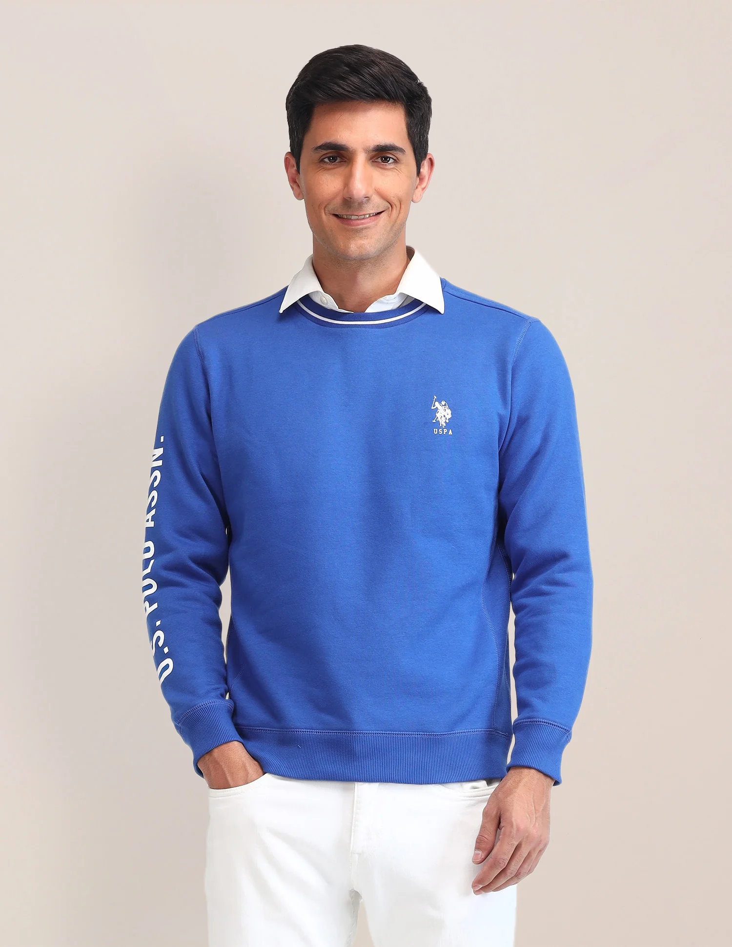 Brand Embroidered Regular Fit Sweatshirt