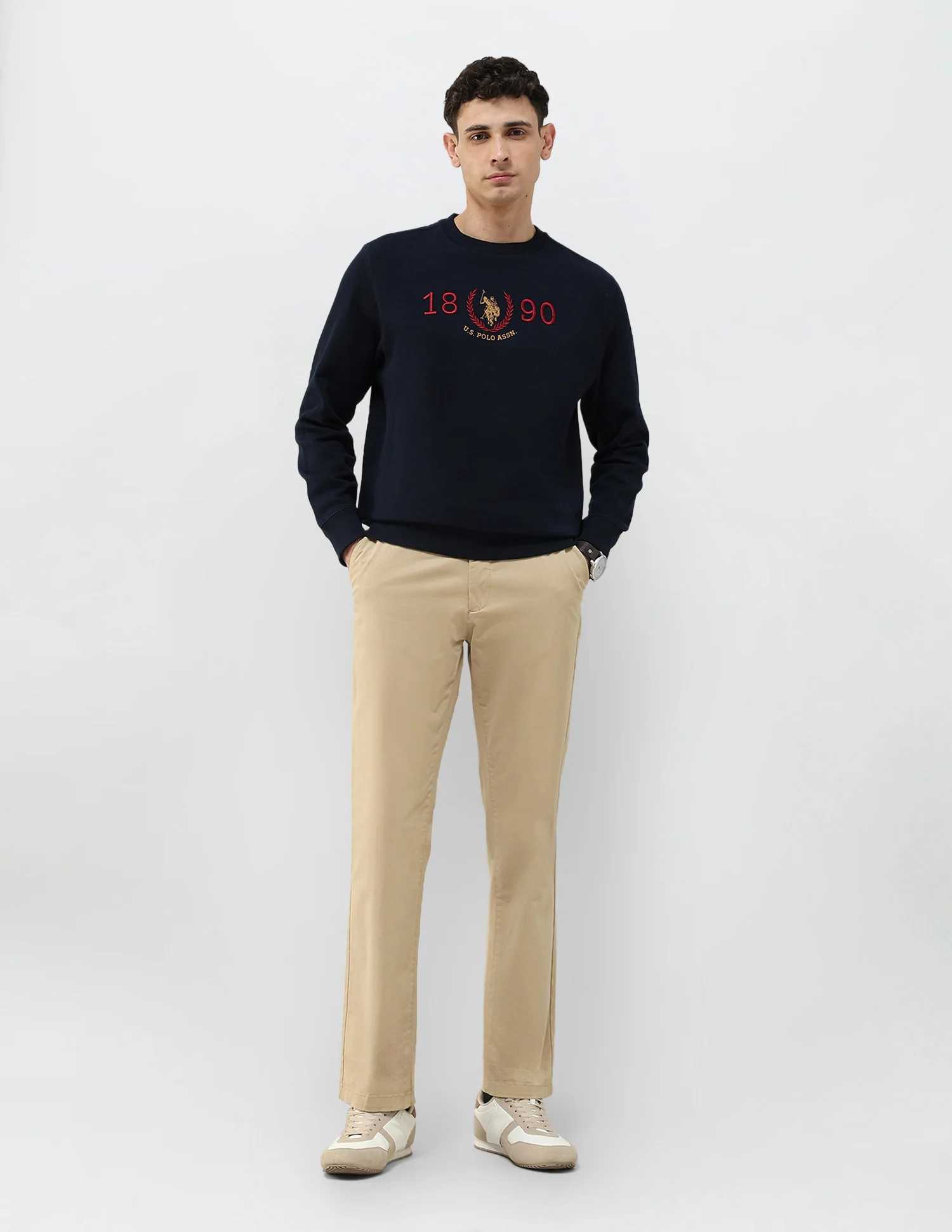 Brand Embroidered Regular Fit Sweatshirt - Image 3