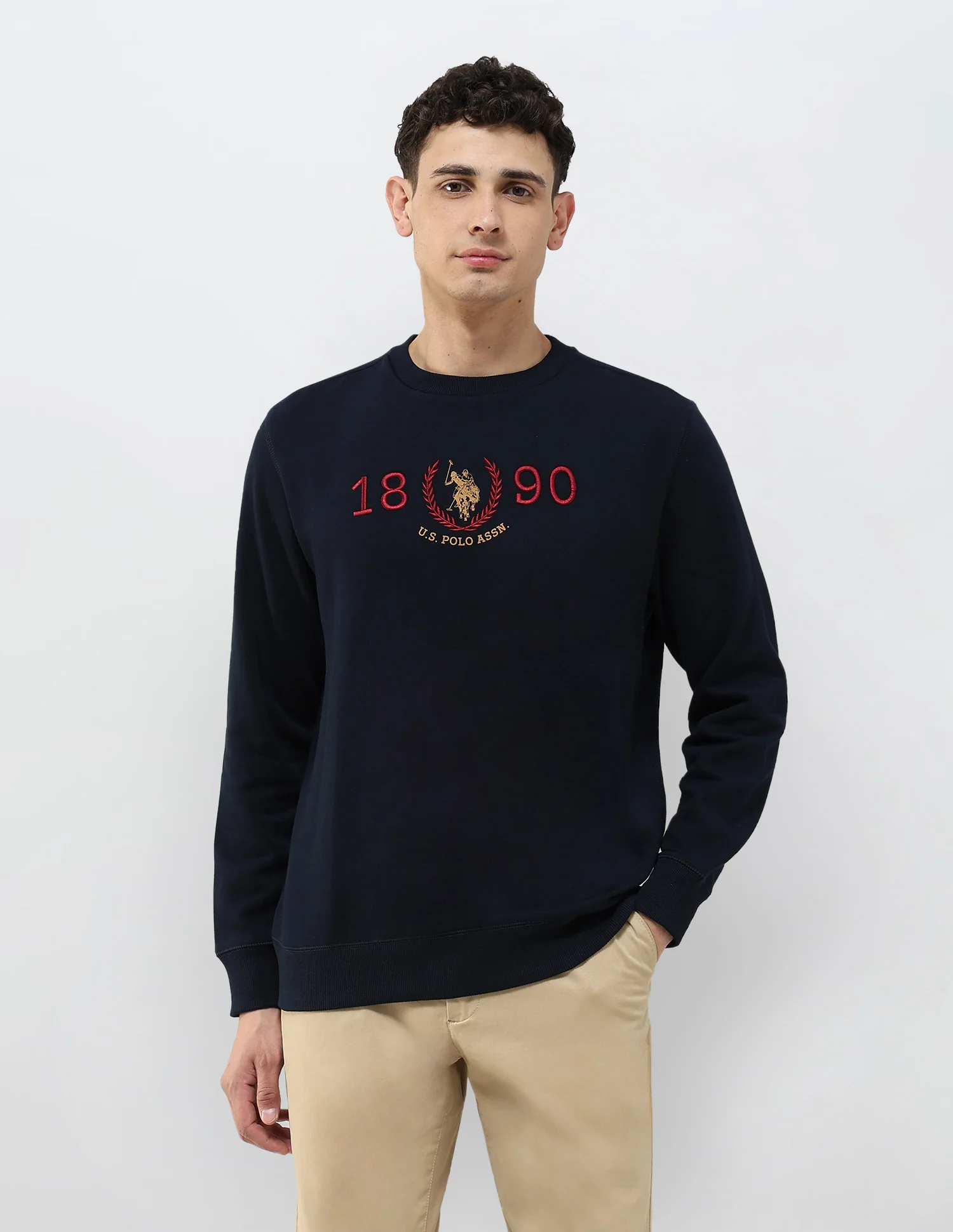 Brand Embroidered Regular Fit Sweatshirt - Image 6