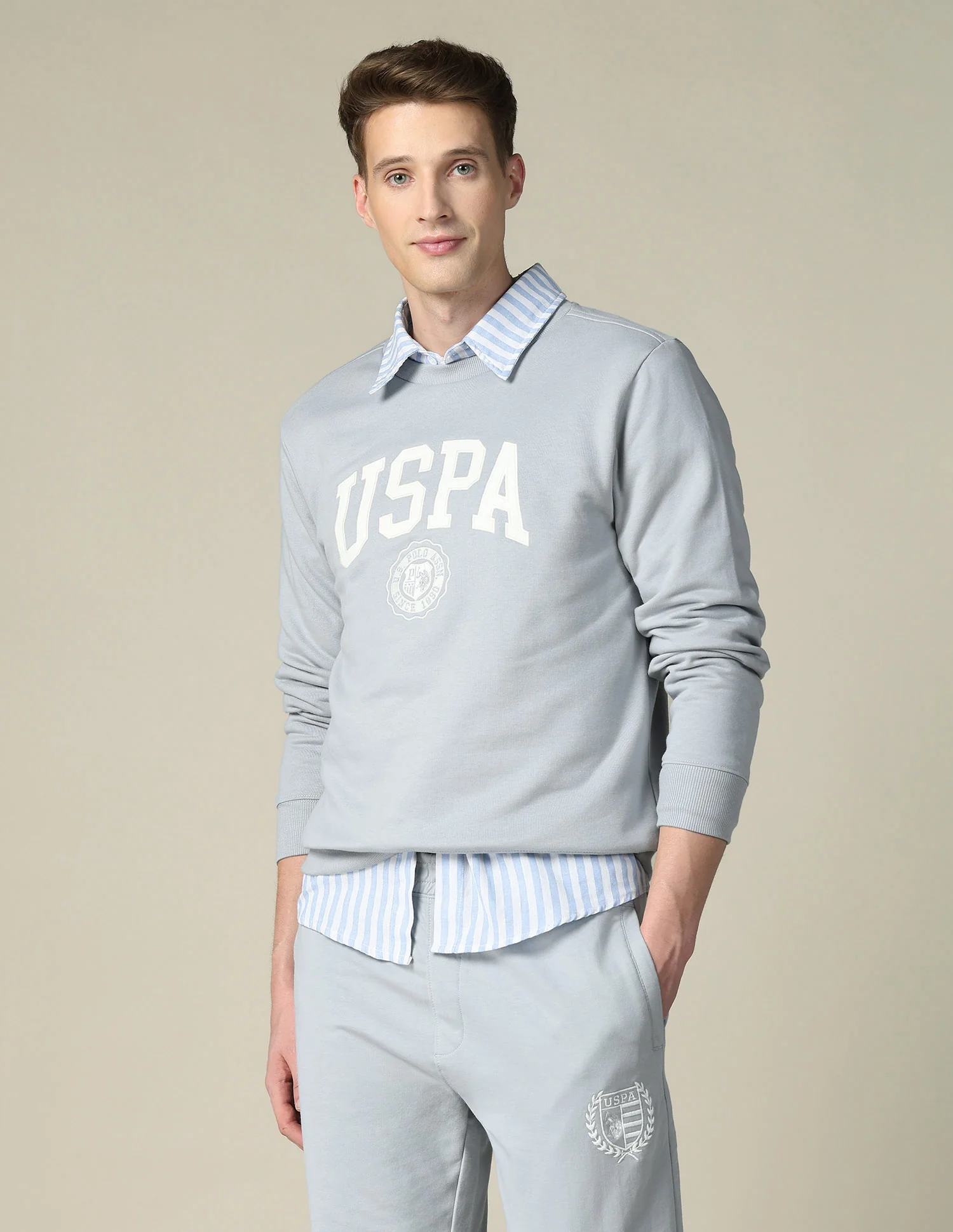 Brand Embroidered Regular Fit Sweatshirt