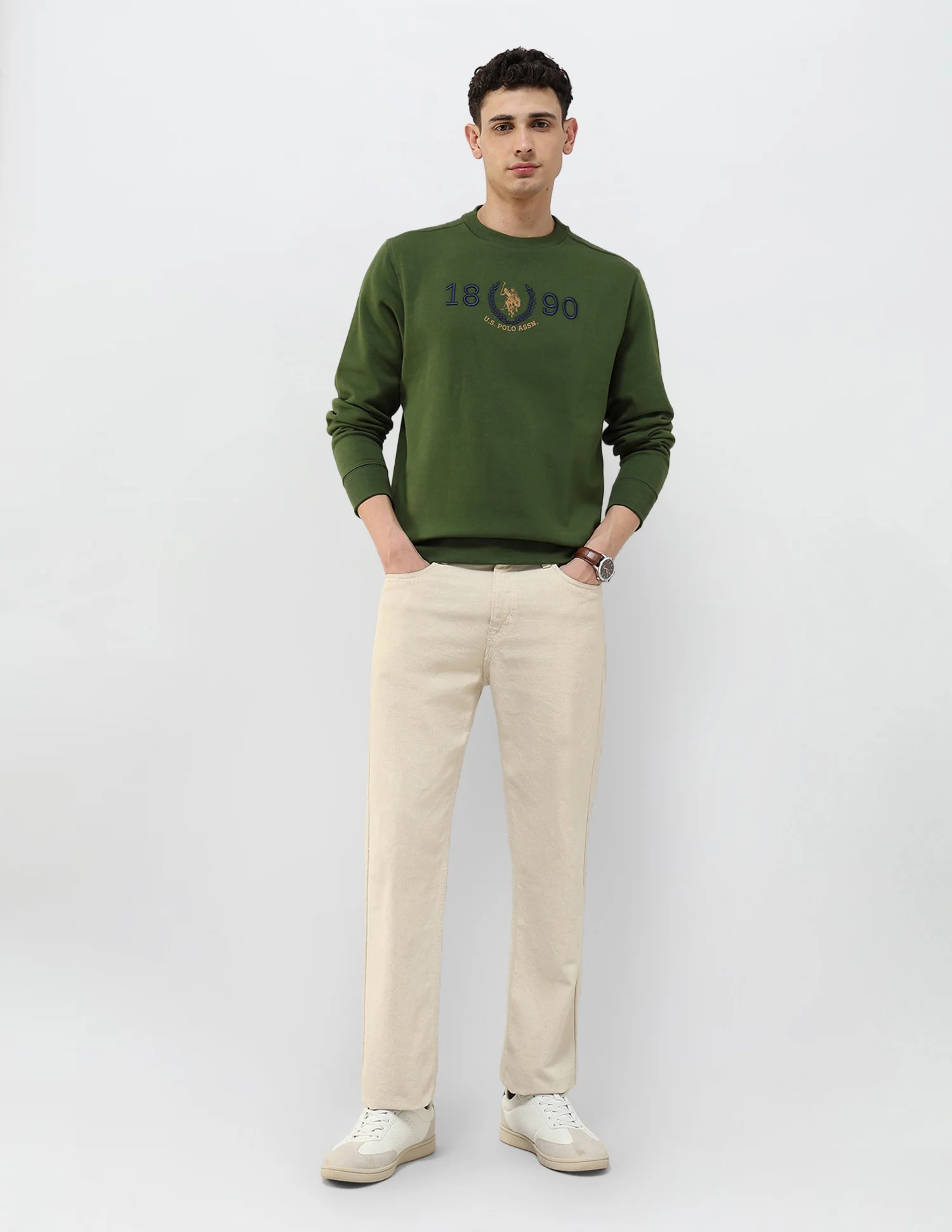 Brand Embroidered Regular Fit Sweatshirt - Image 3