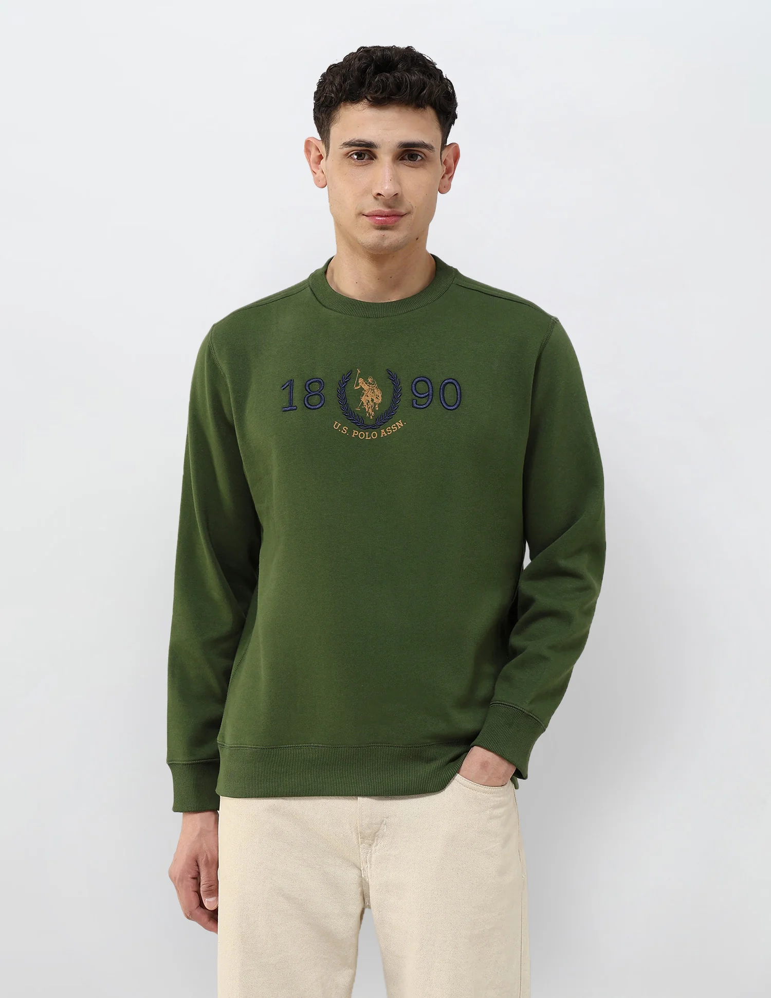 Brand Embroidered Regular Fit Sweatshirt - Image 6