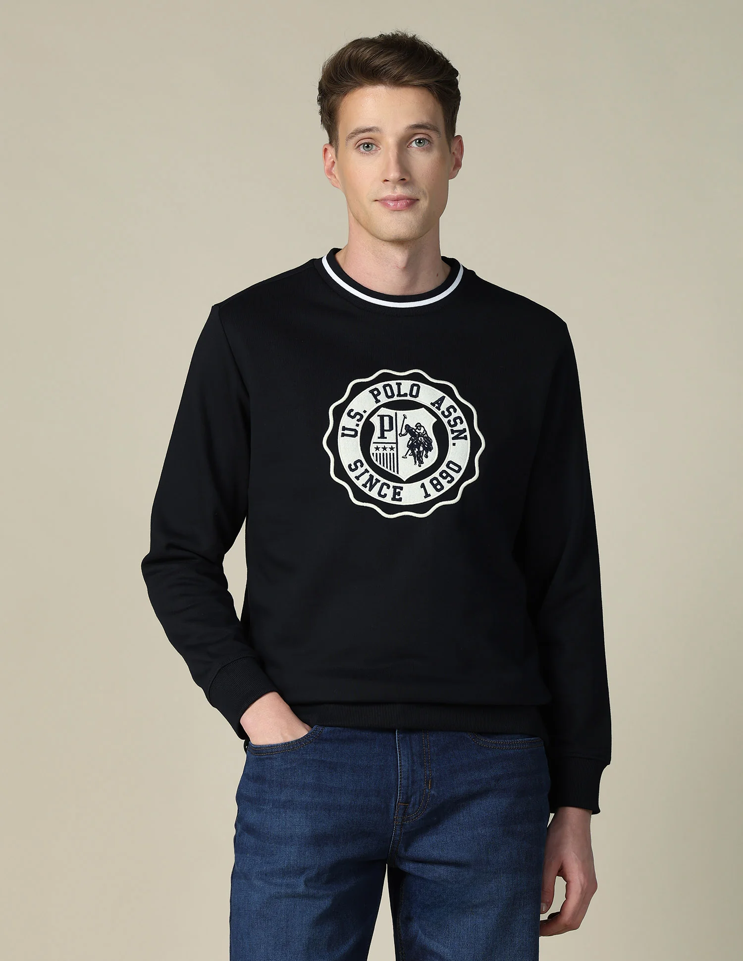 Brand Embroidered Regular Fit Sweatshirt - Image 6