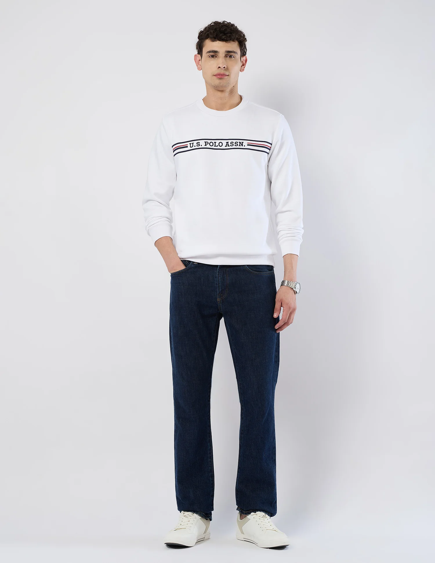 Brand Embroidered Regular Fit Sweatshirt - Image 3