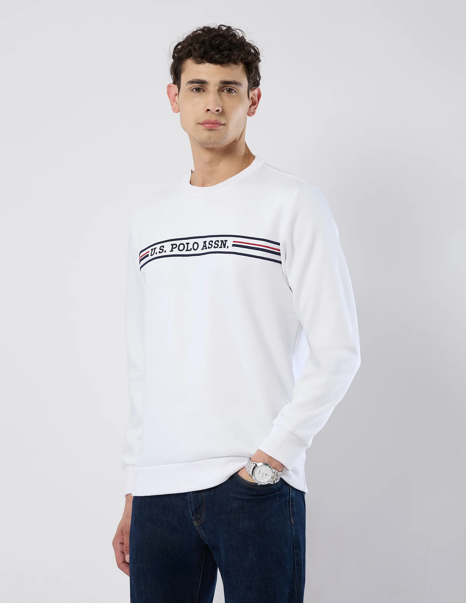 Brand Embroidered Regular Fit Sweatshirt - Image 4