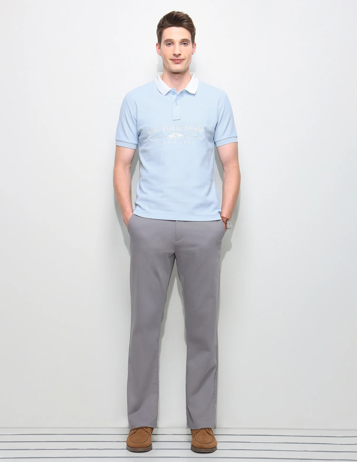 Brand Embroidered Slim Fit Polo Shirt - Image 3