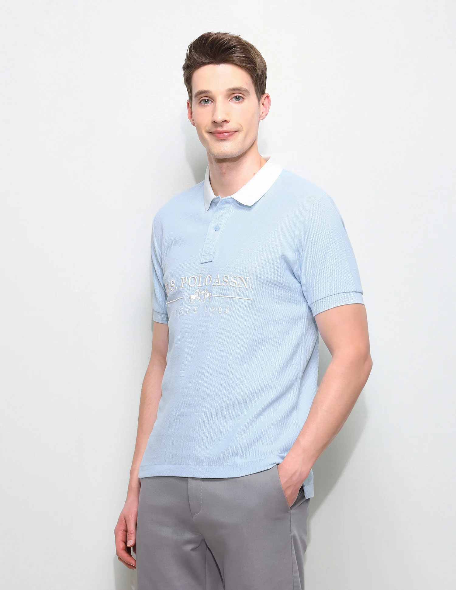 Brand Embroidered Slim Fit Polo Shirt - Image 4