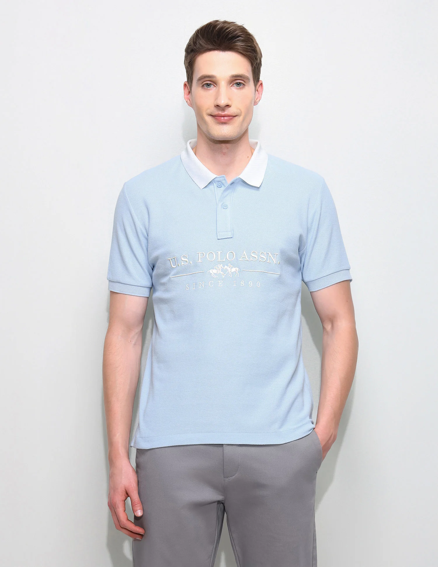 Brand Embroidered Slim Fit Polo Shirt - Image 6