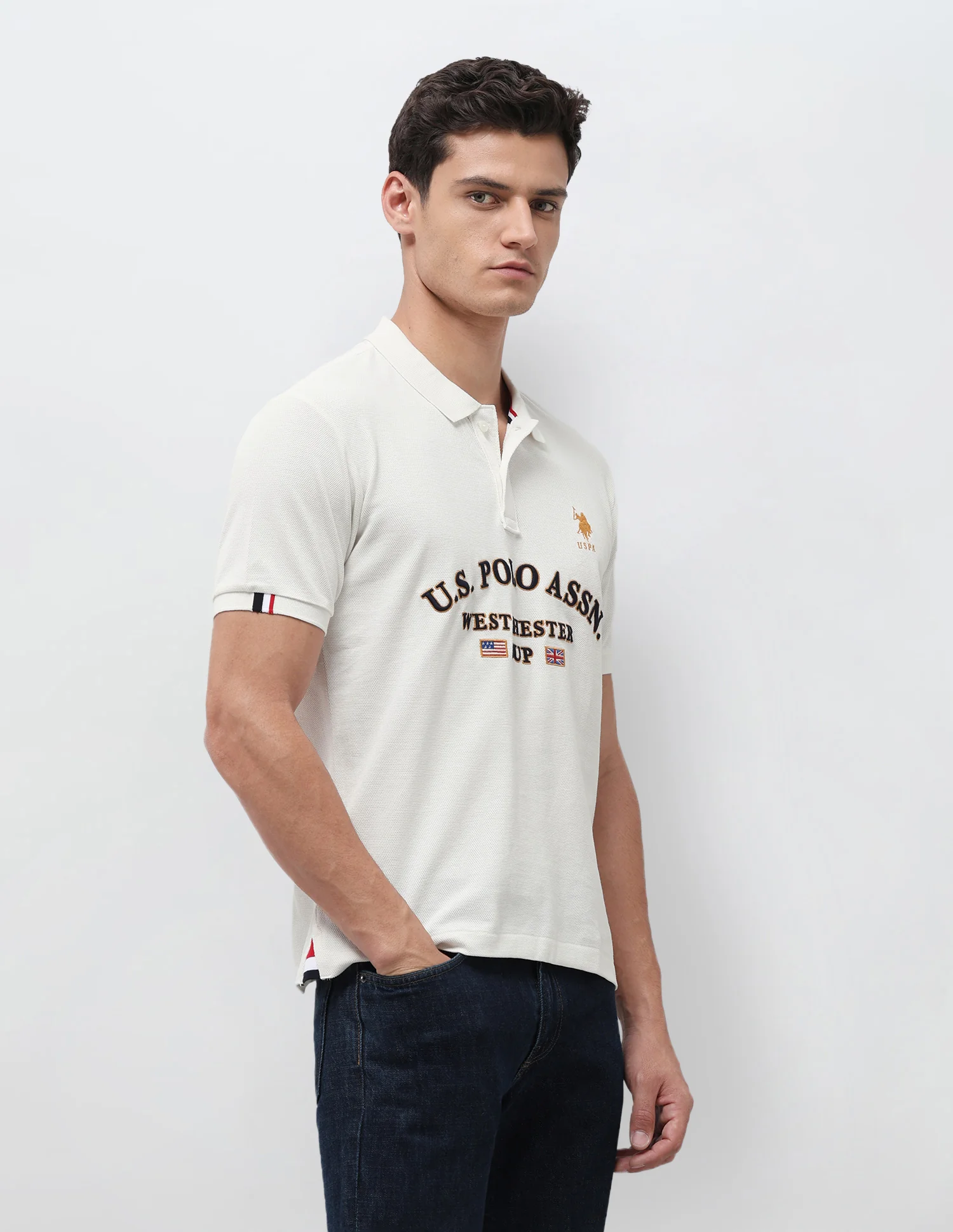 Brand Embroidered Slim Fit Polo Shirt - Image 4