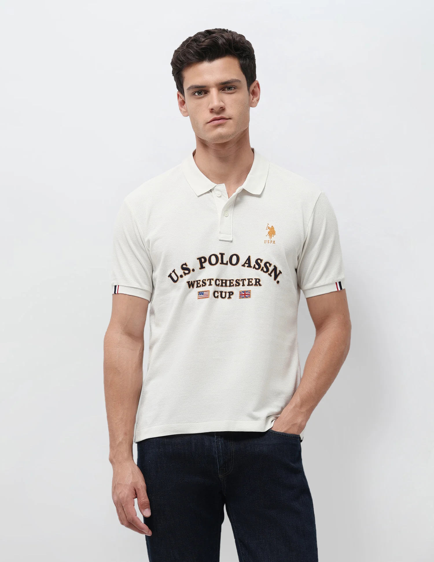 Brand Embroidered Slim Fit Polo Shirt - Image 6