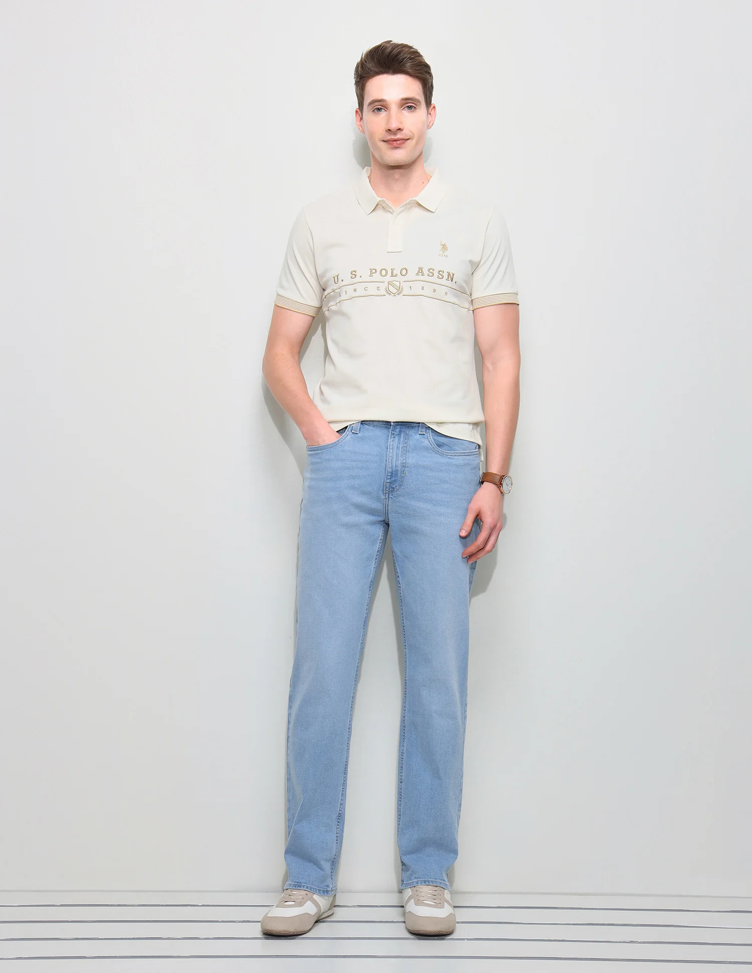Brand Embroidered Slim Fit Polo Shirt - Image 3