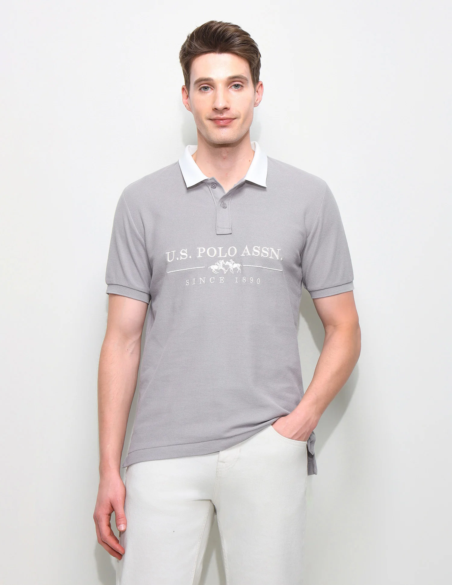 Brand Embroidered Slim Fit Polo Shirt - Image 6