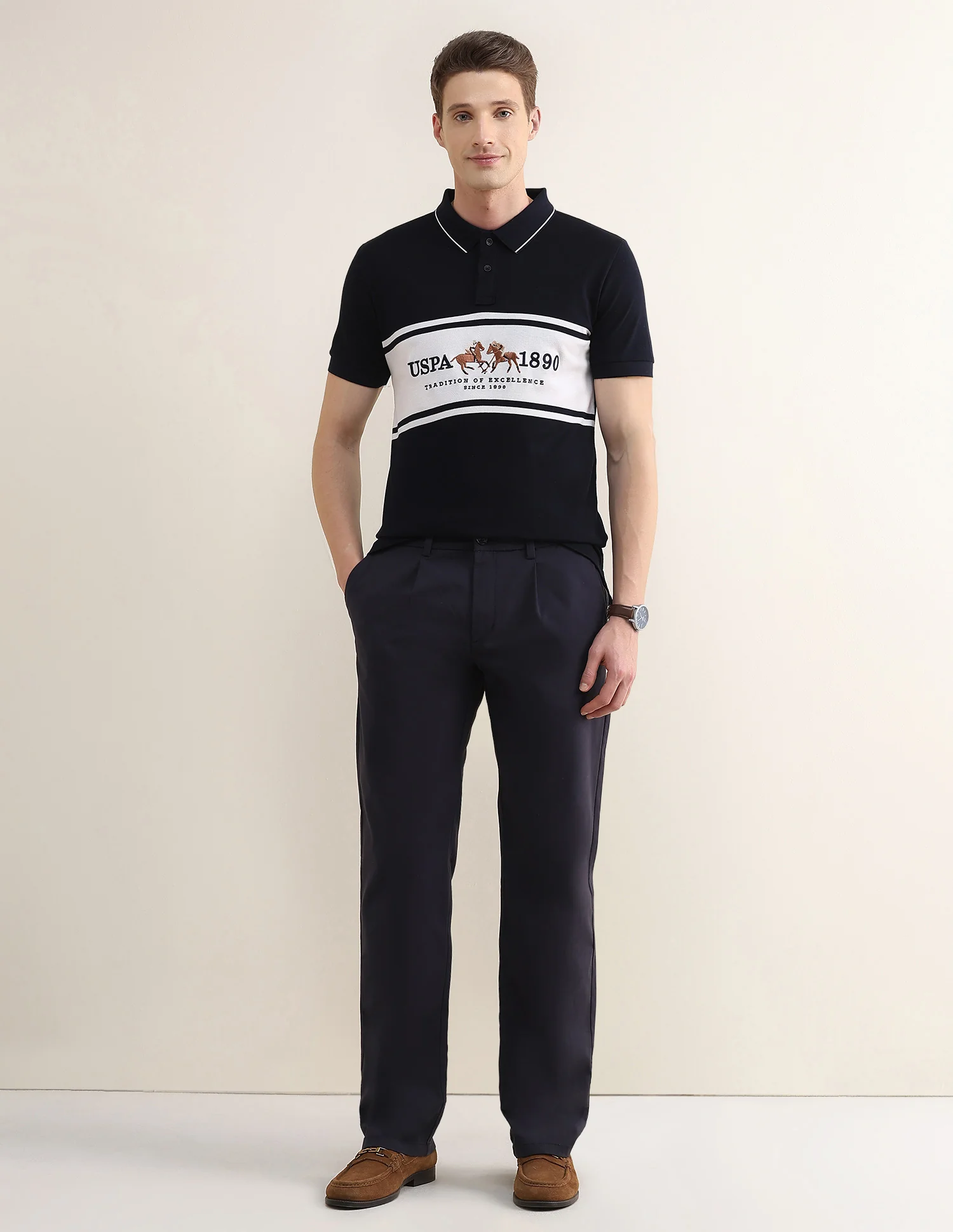 Brand Embroidered Slim Fit Polo Shirt - Image 3