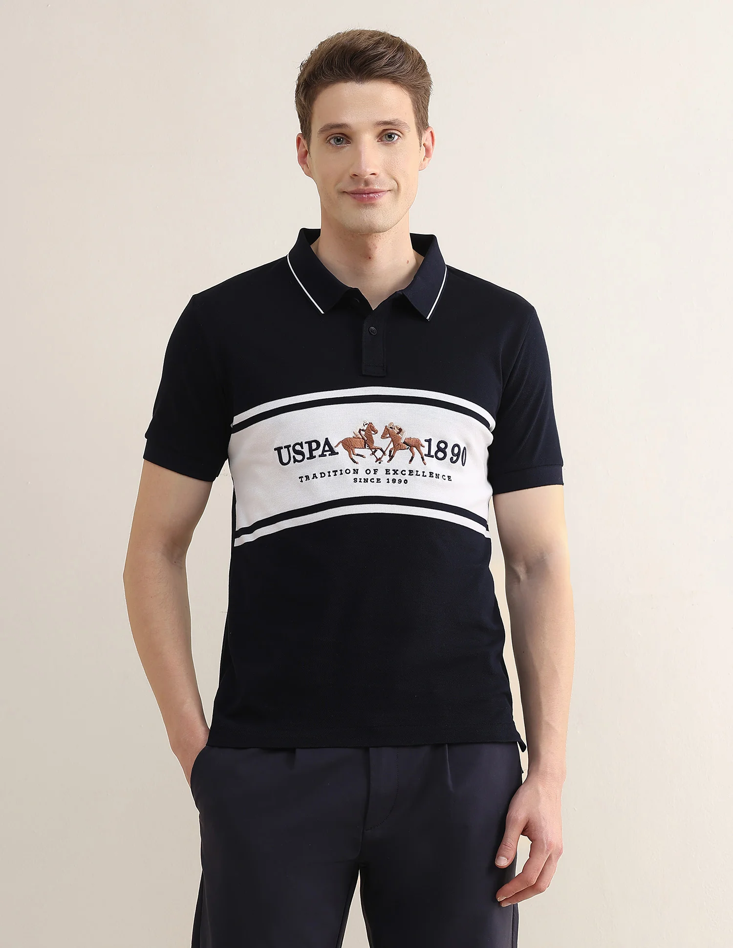 Brand Embroidered Slim Fit Polo Shirt - Image 6