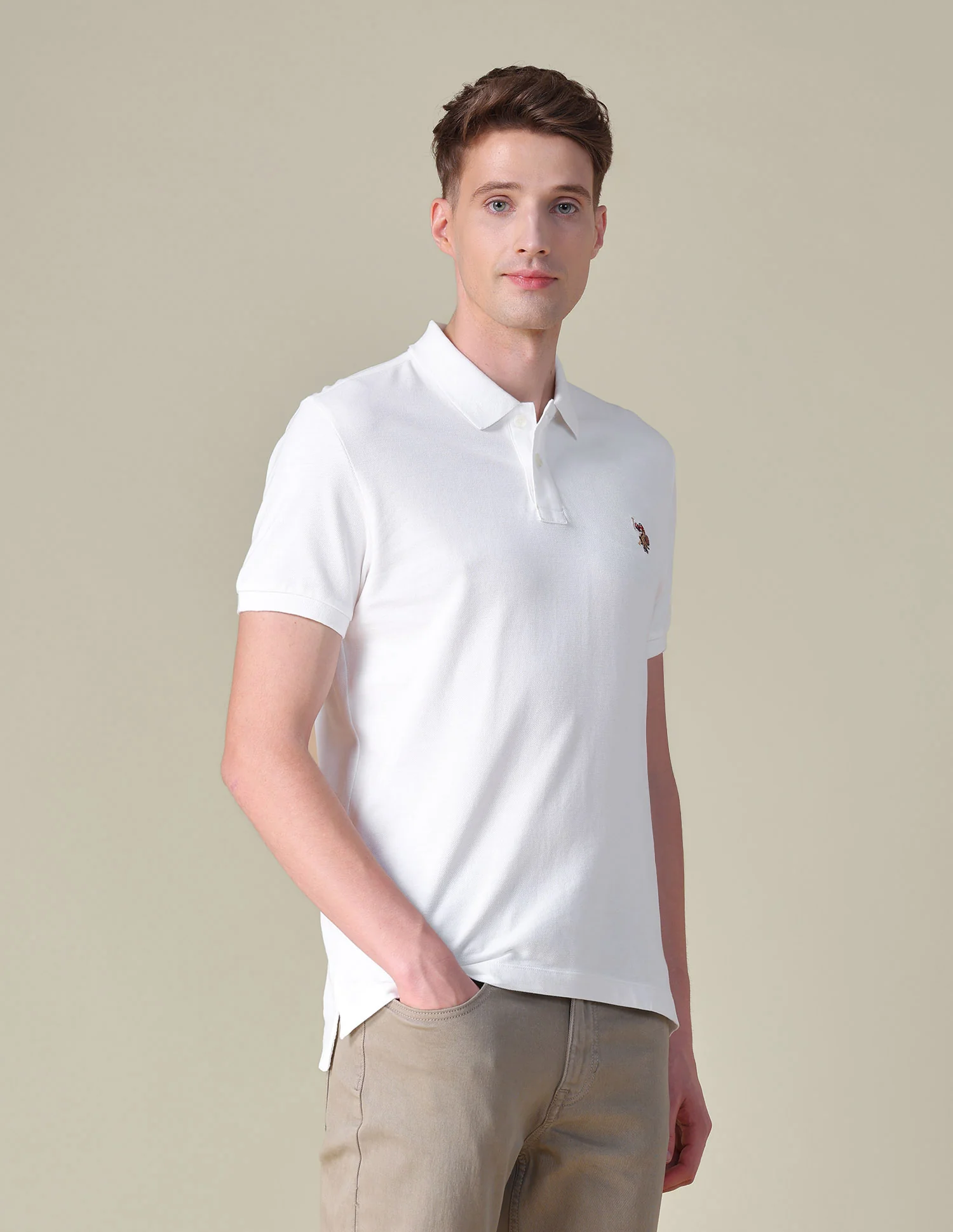 Brand Embroidered Slim Fit Polo Shirt - Image 4