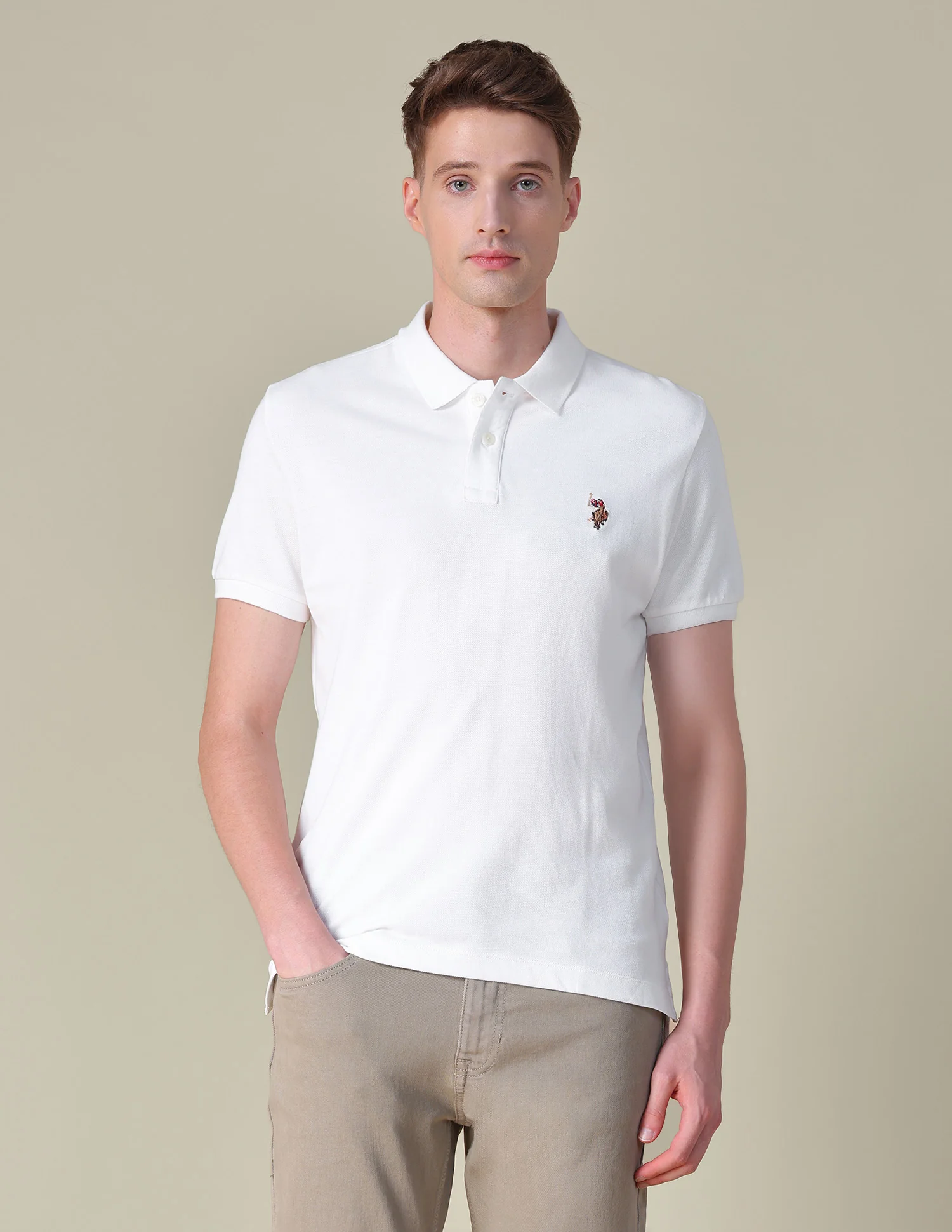 Brand Embroidered Slim Fit Polo Shirt - Image 6