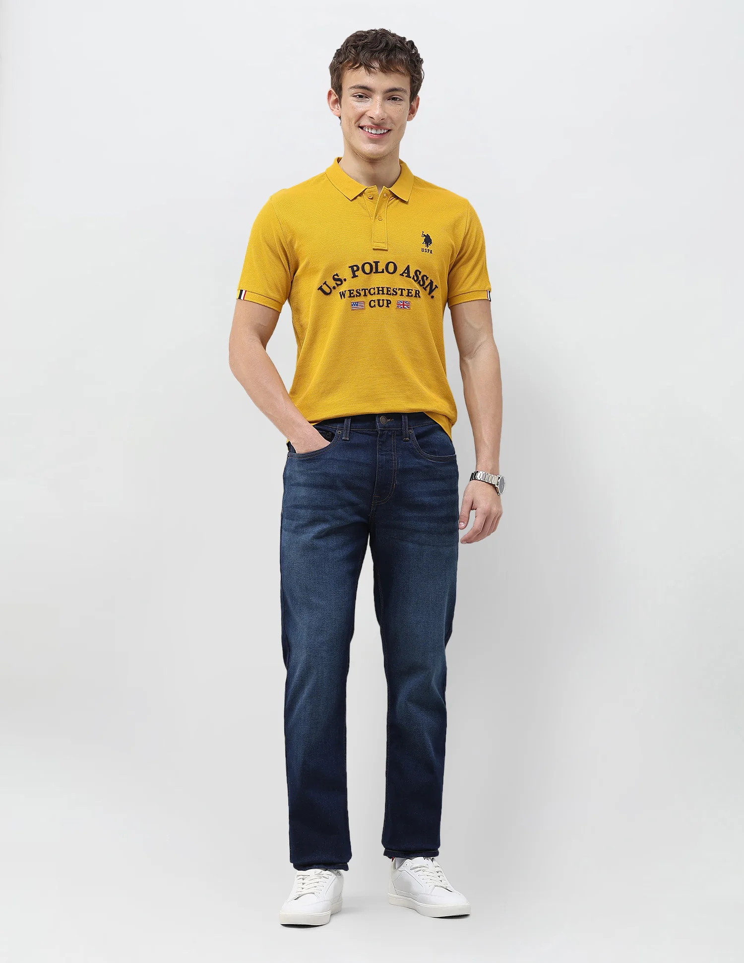 Brand Embroidered Slim Fit Polo Shirt - Image 3