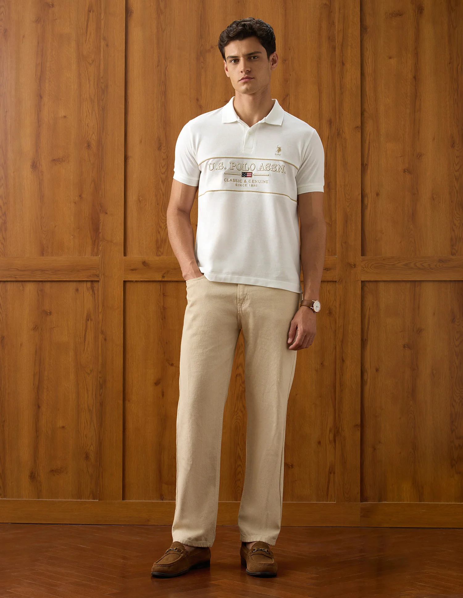 Brand Embroidered Slim Fit Polo Shirt - Image 3