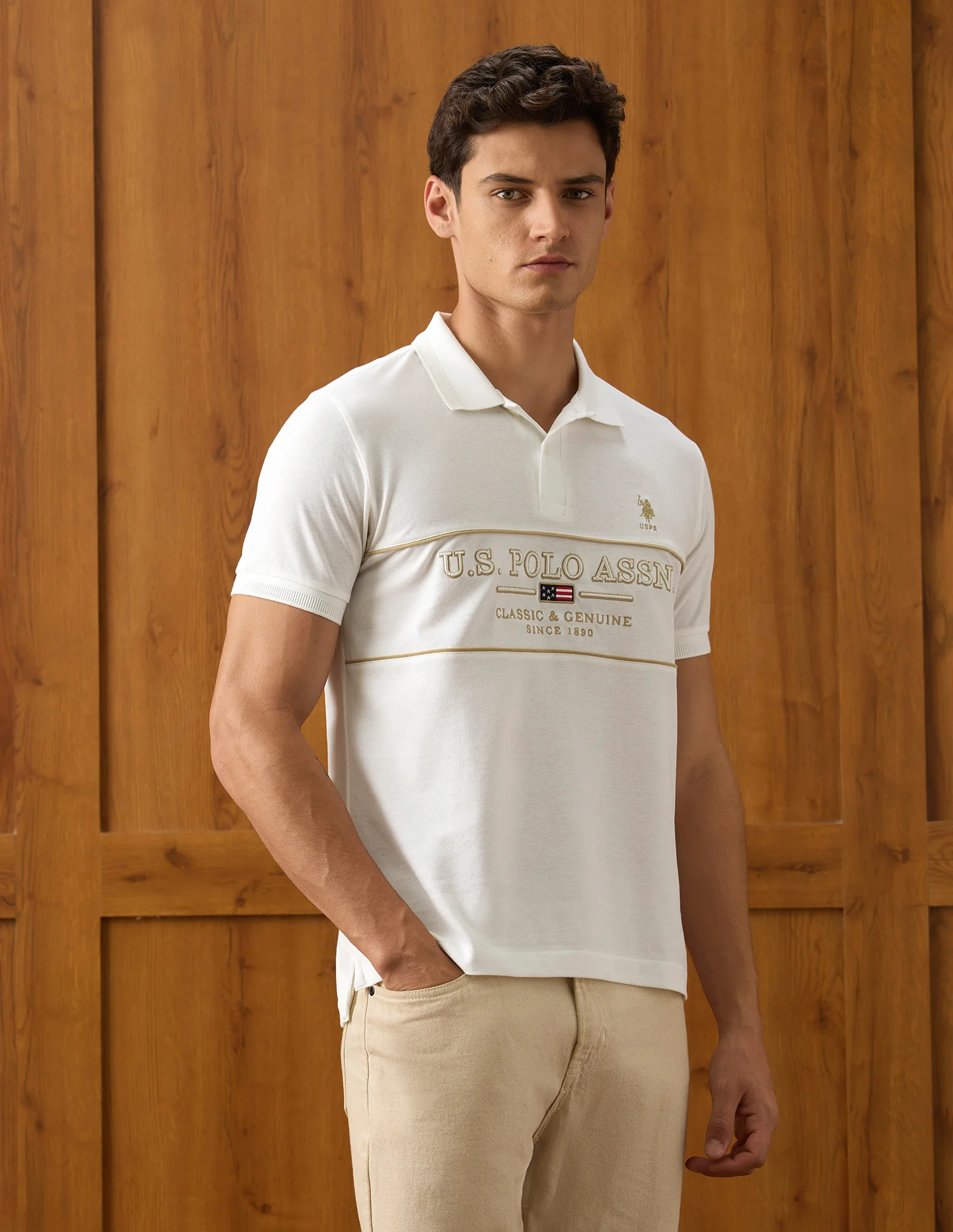 Brand Embroidered Slim Fit Polo Shirt - Image 4
