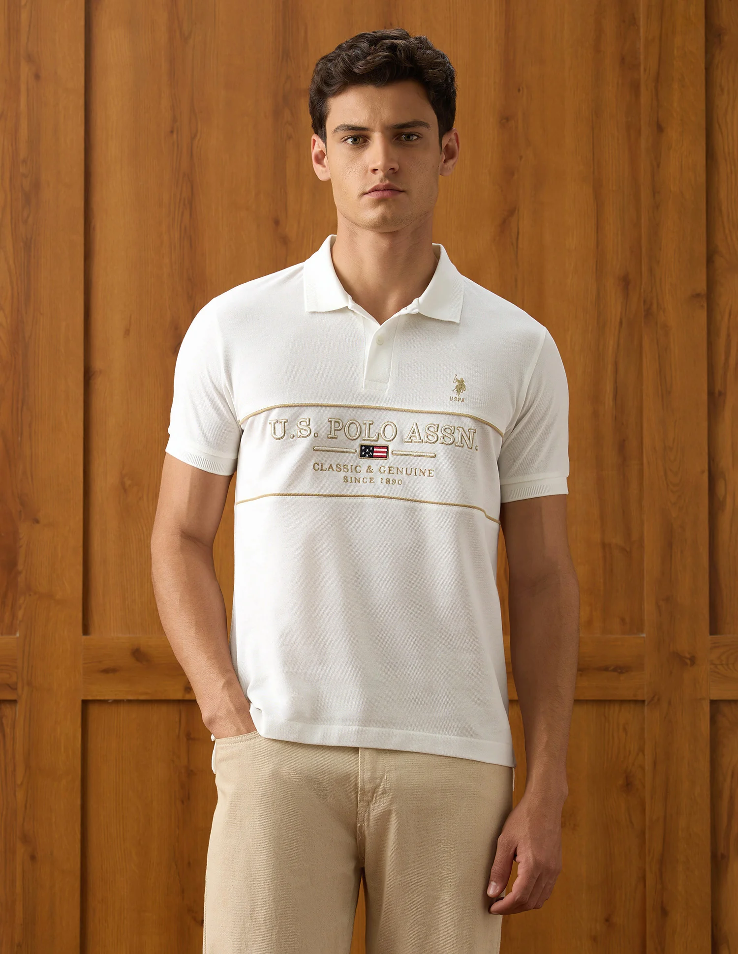 Brand Embroidered Slim Fit Polo Shirt - Image 6