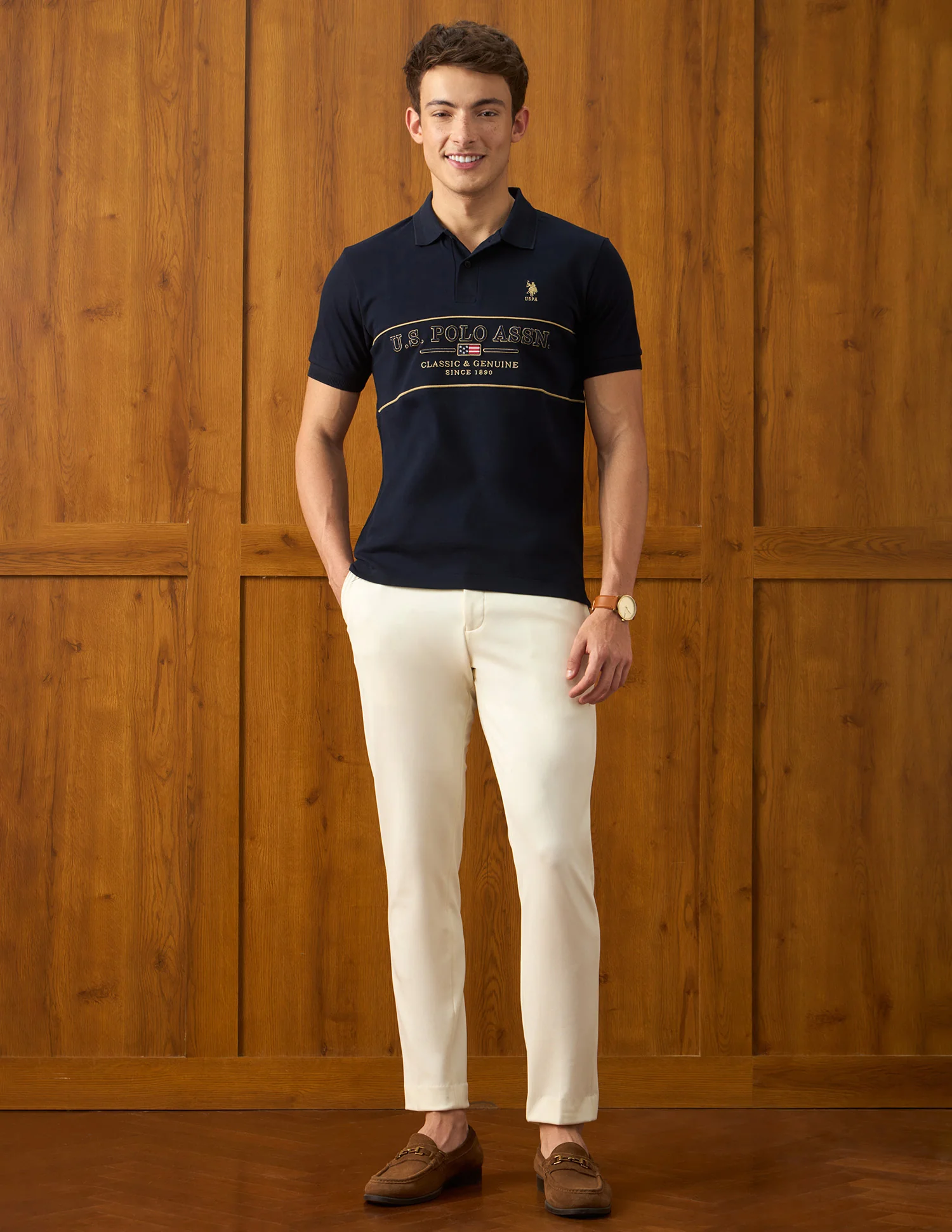 Brand Embroidered Slim Fit Polo Shirt - Image 3