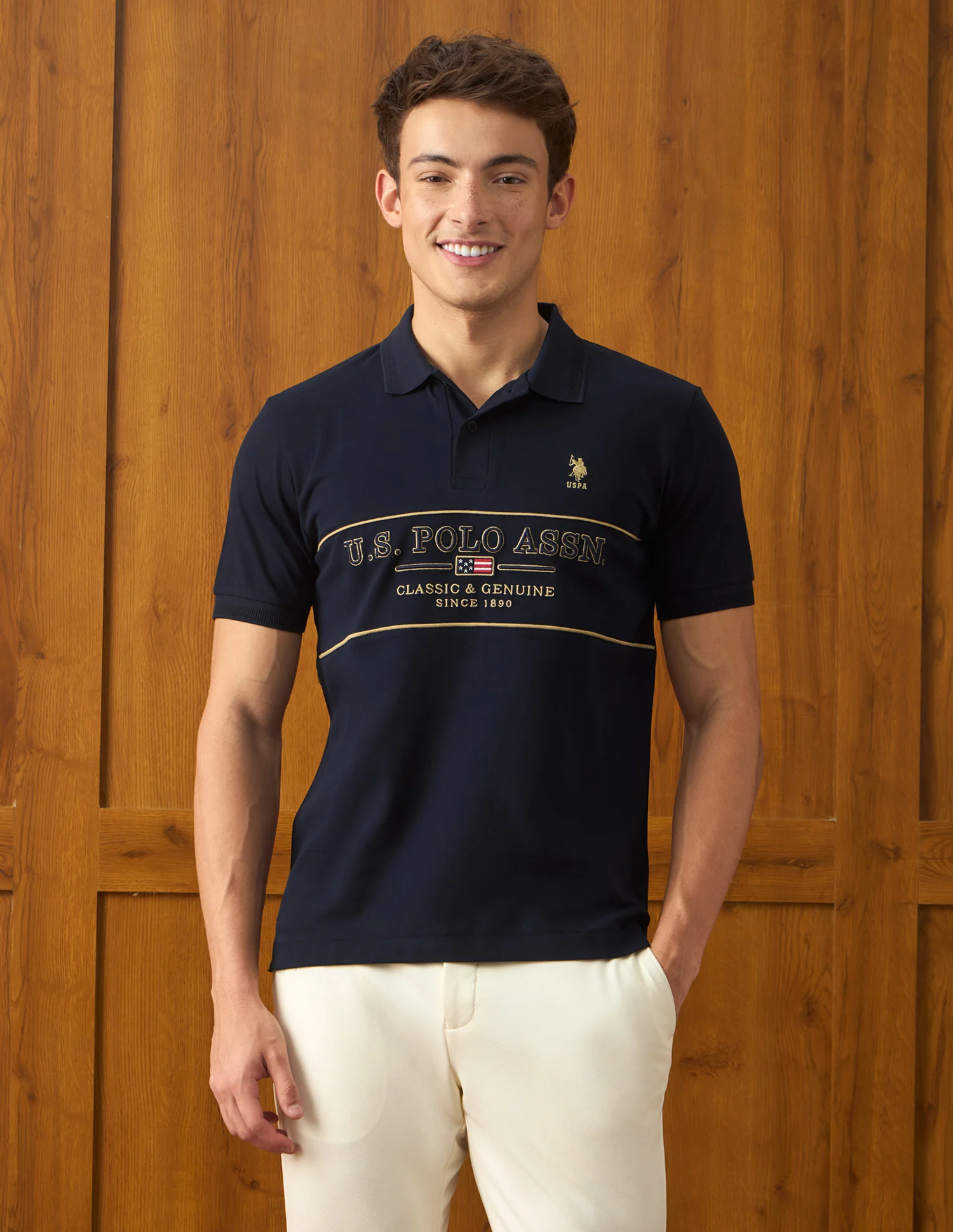 Brand Embroidered Slim Fit Polo Shirt - Image 6