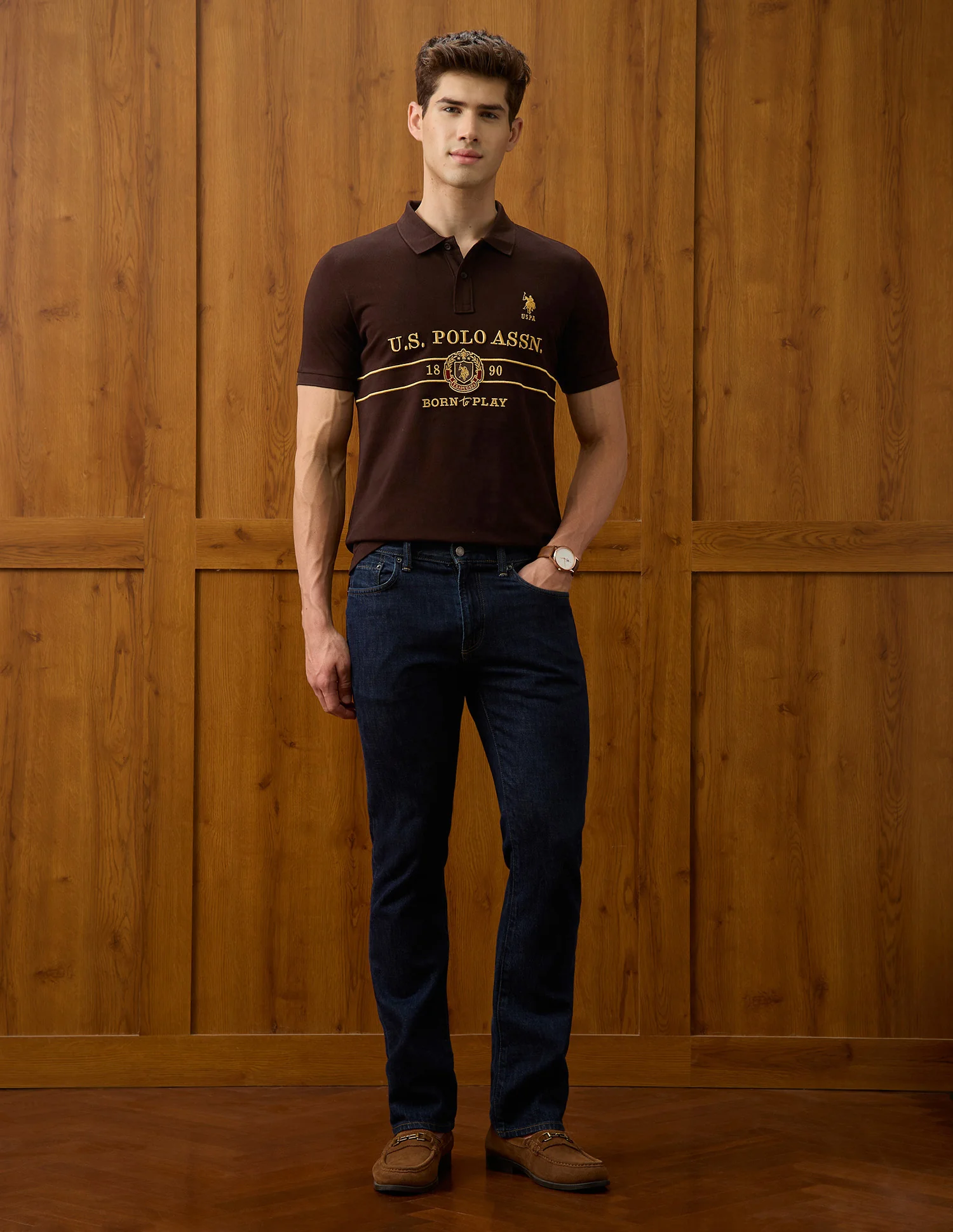 Brand Embroidered Slim Fit Polo Shirt - Image 3