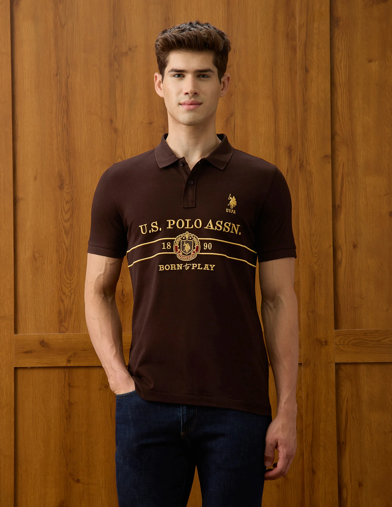 Brand Embroidered Slim Fit Polo Shirt - Image 6