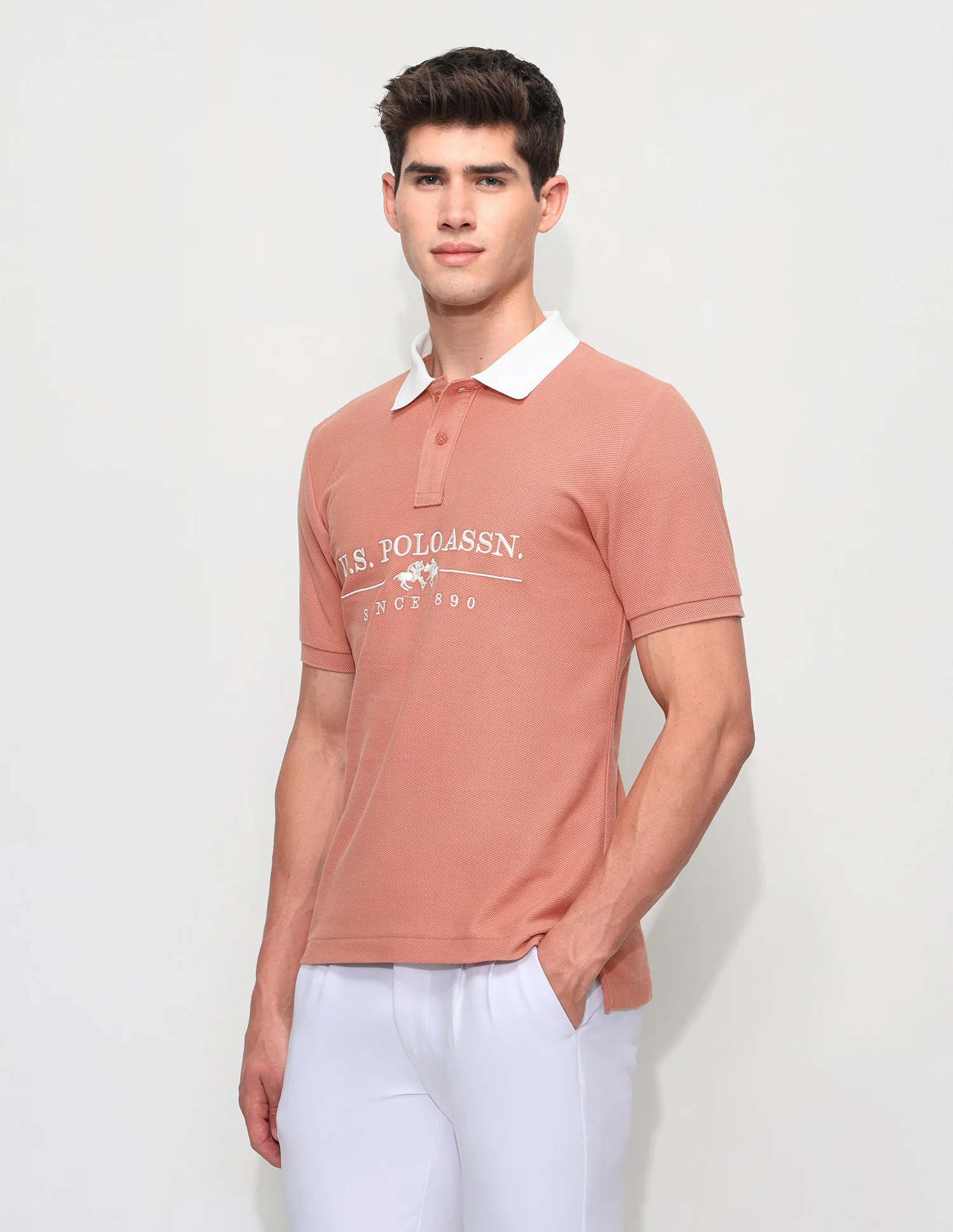 Brand Embroidered Slim Fit Polo Shirt - Image 4