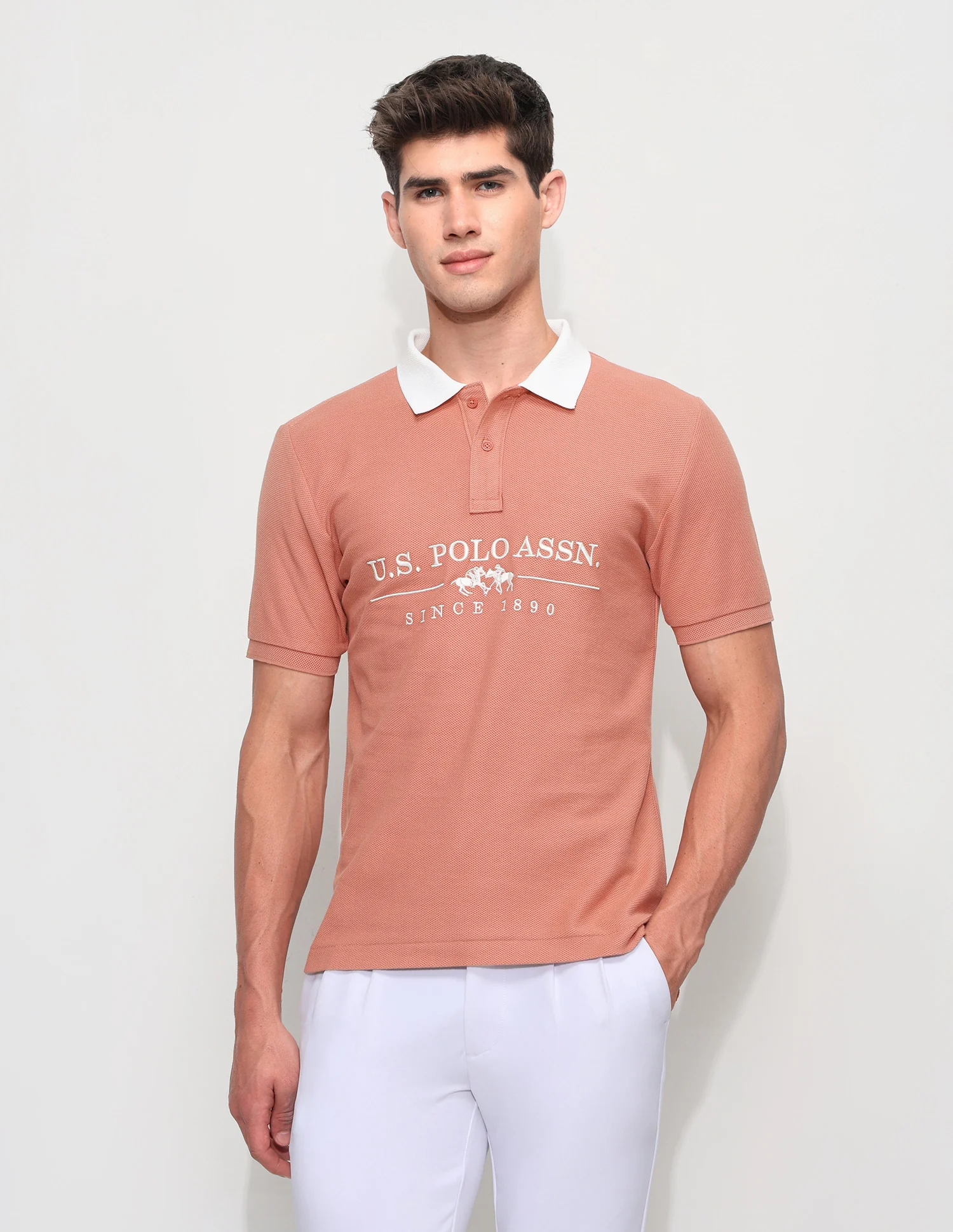 Brand Embroidered Slim Fit Polo Shirt - Image 6