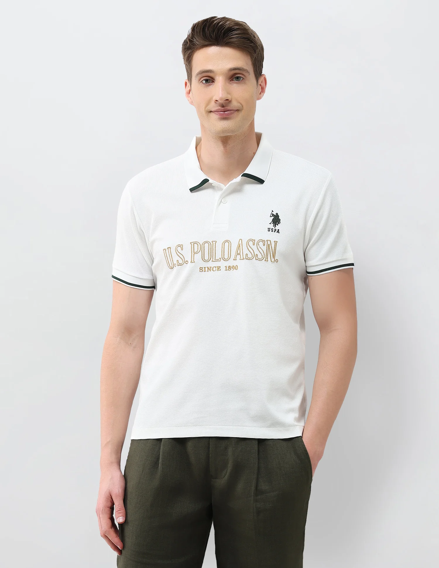 Brand Embroidered Slim Fit Polo Shirt - Image 6