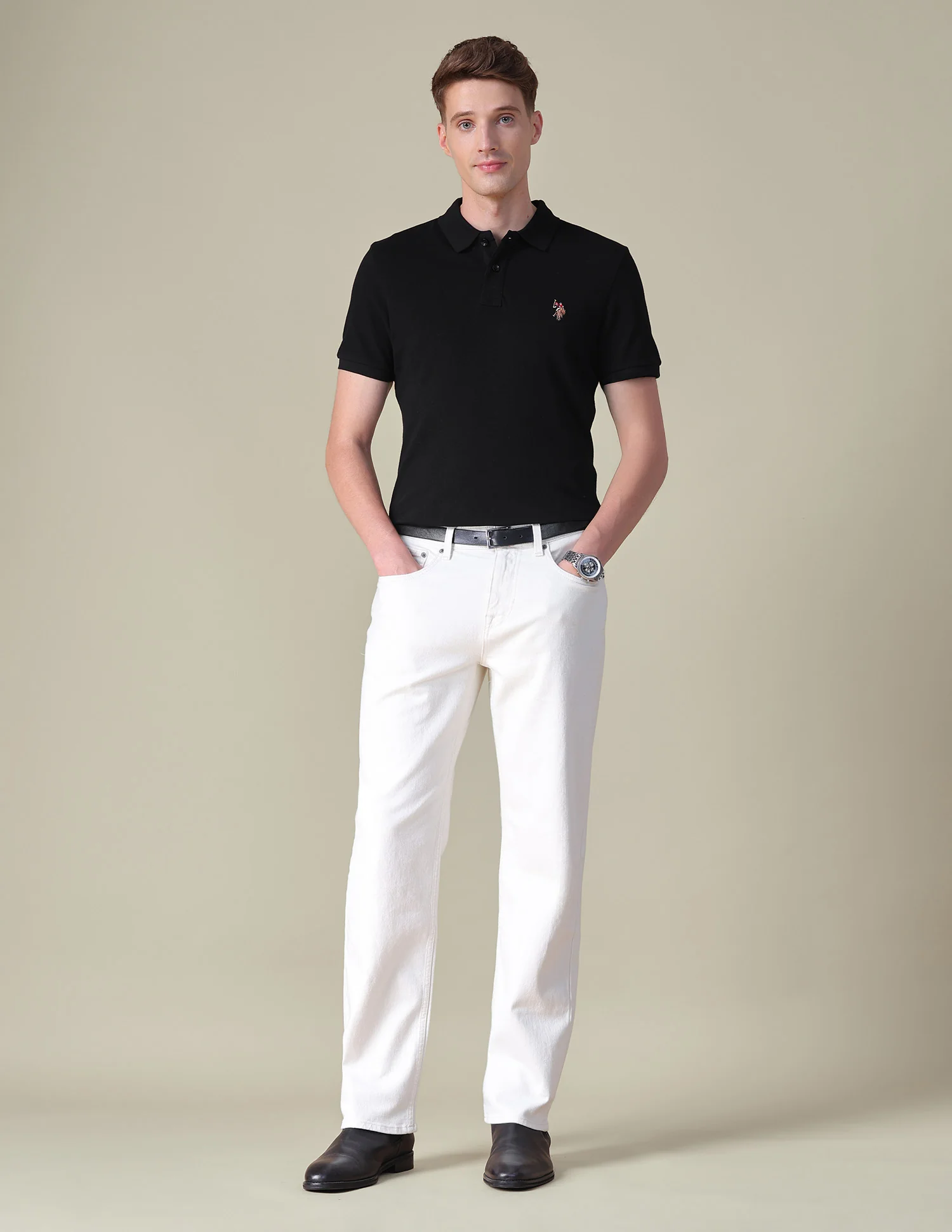 Brand Embroidered Slim Fit Polo Shirt - Image 3