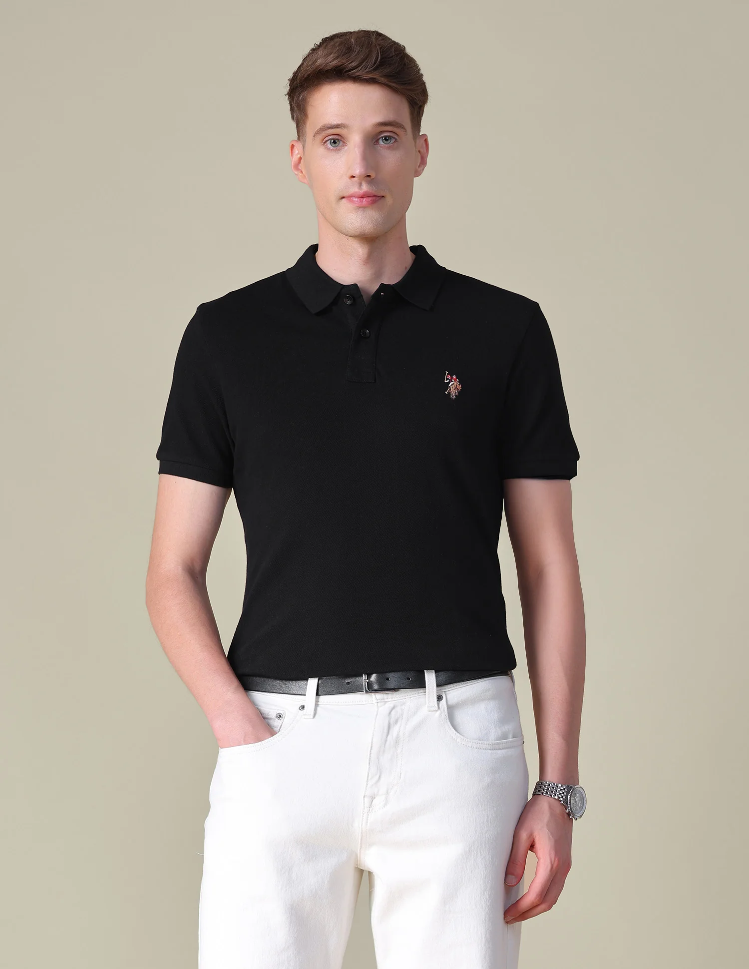 Brand Embroidered Slim Fit Polo Shirt - Image 8
